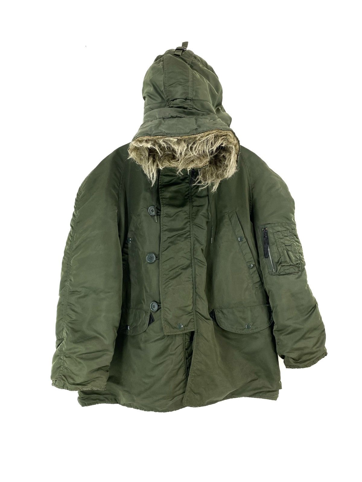 Vintage Alpha Parka Extreme Cold Weather Type N-3B (N) Fur Hoodies ...