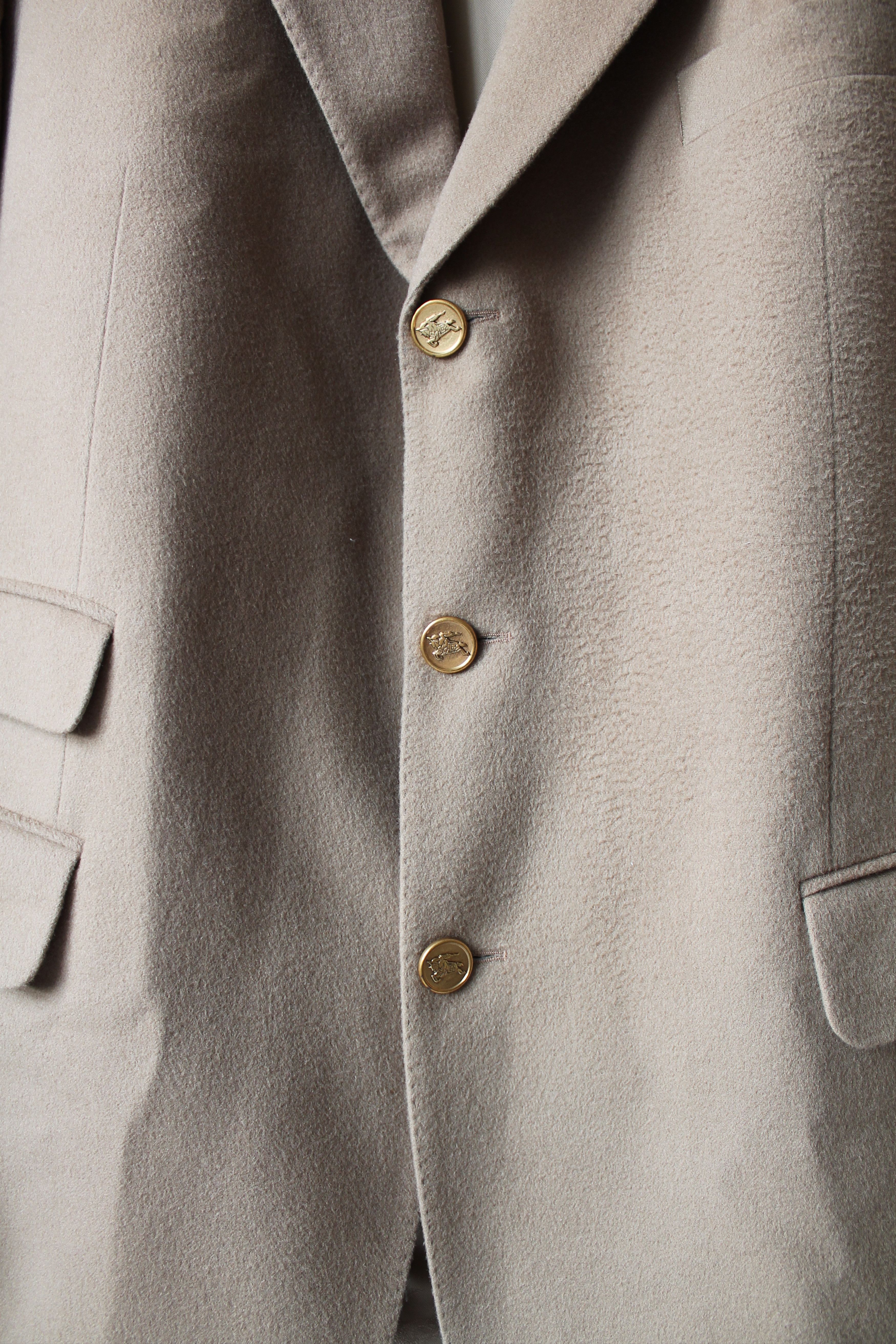Burberry × Vintage BURBERRY Burberrys Wool / Cashmere Blazer Beige Size 42R - 3 Thumbnail