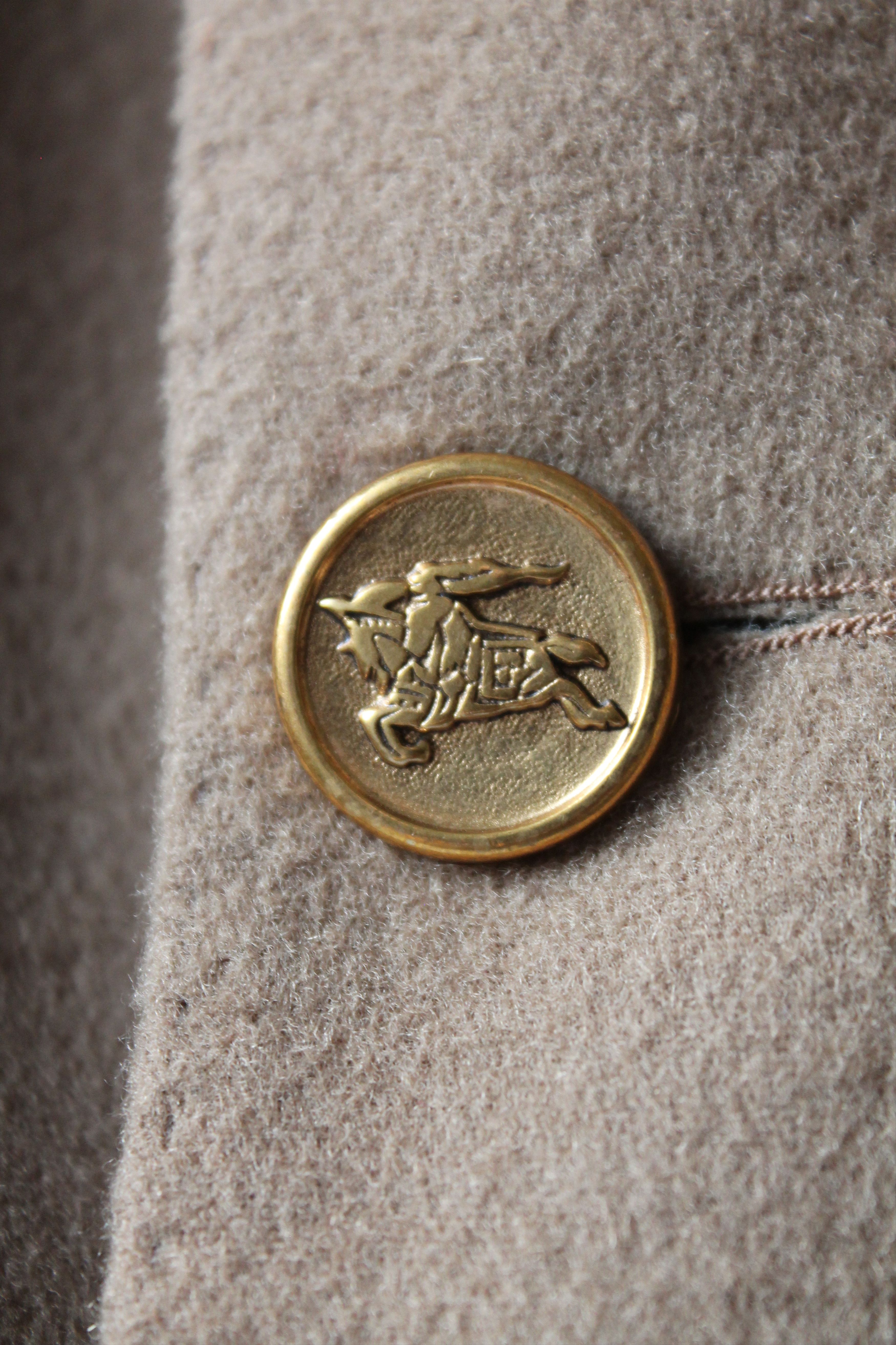 Burberry × Vintage BURBERRY Burberrys Wool / Cashmere Blazer Beige Size 42R - 4 Thumbnail