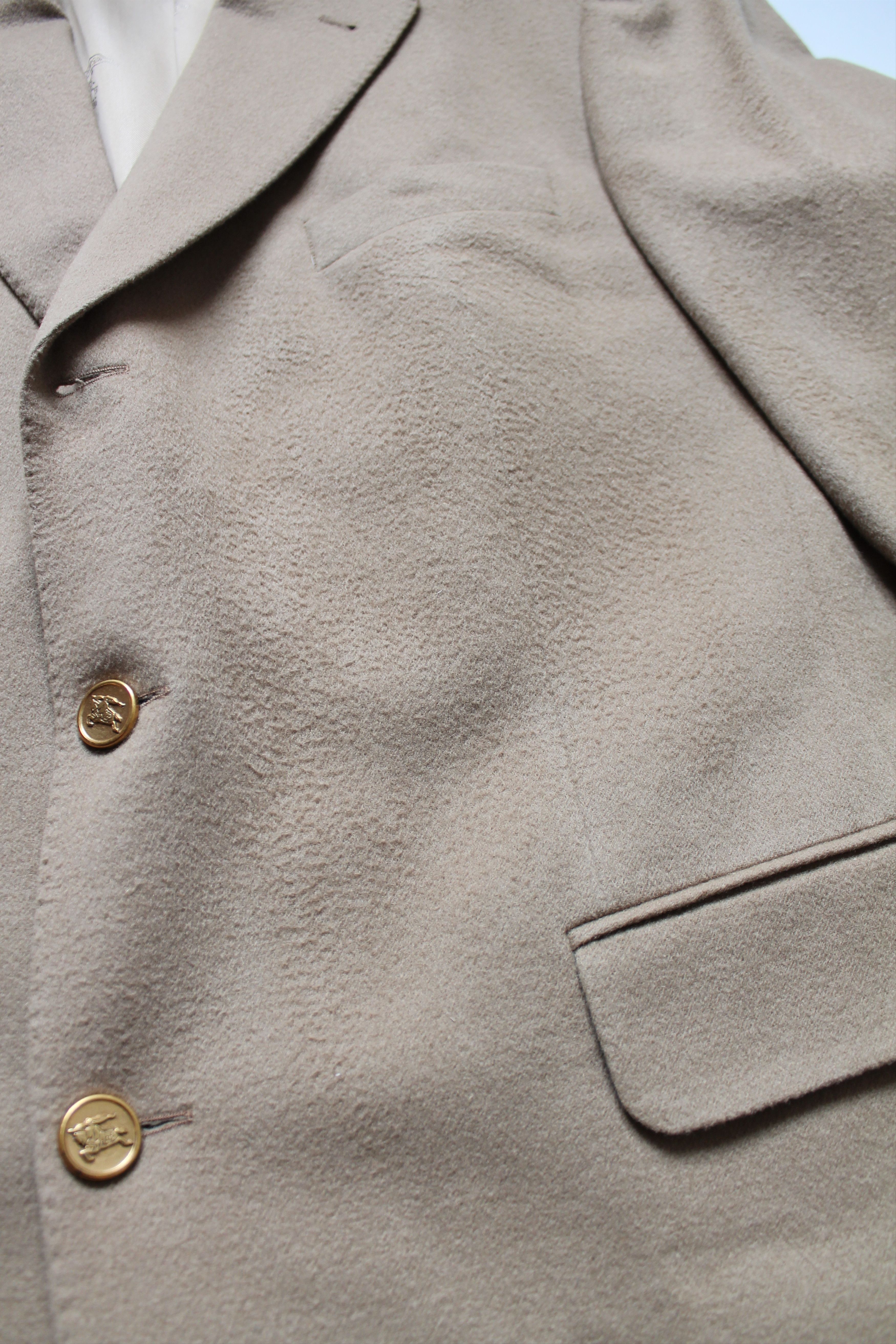 Burberry × Vintage BURBERRY Burberrys Wool / Cashmere Blazer Beige Size 42R - 6 Thumbnail