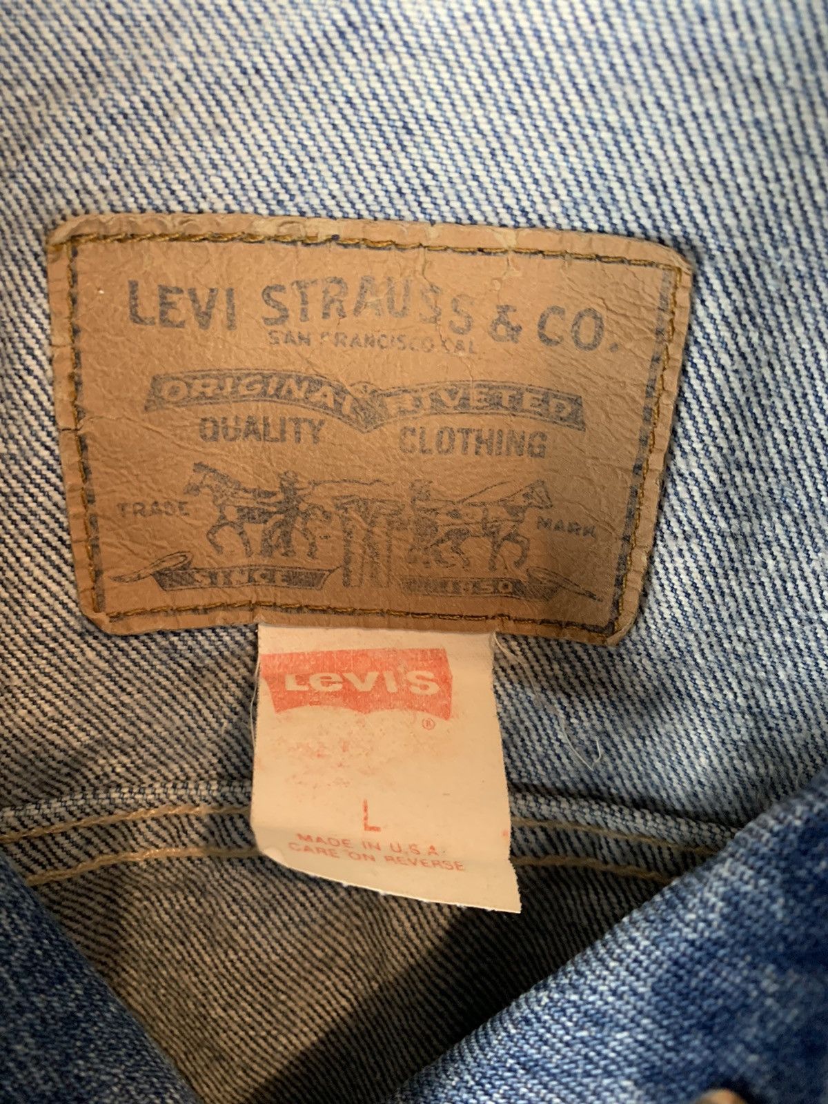 Levi's × Vintage Vintage levis denim jacket Size US L / EU 52-54 / 3 - 2 Thumbnail