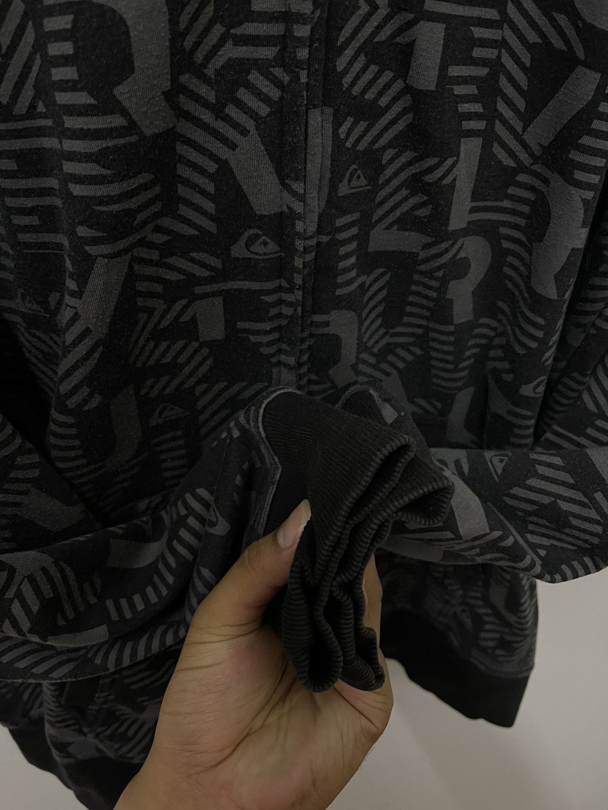 Quiksilver × Vintage Vintage Quiksilver Full Print Zipper Hoodie Size US L / EU 52-54 / 3 - 5 Thumbnail