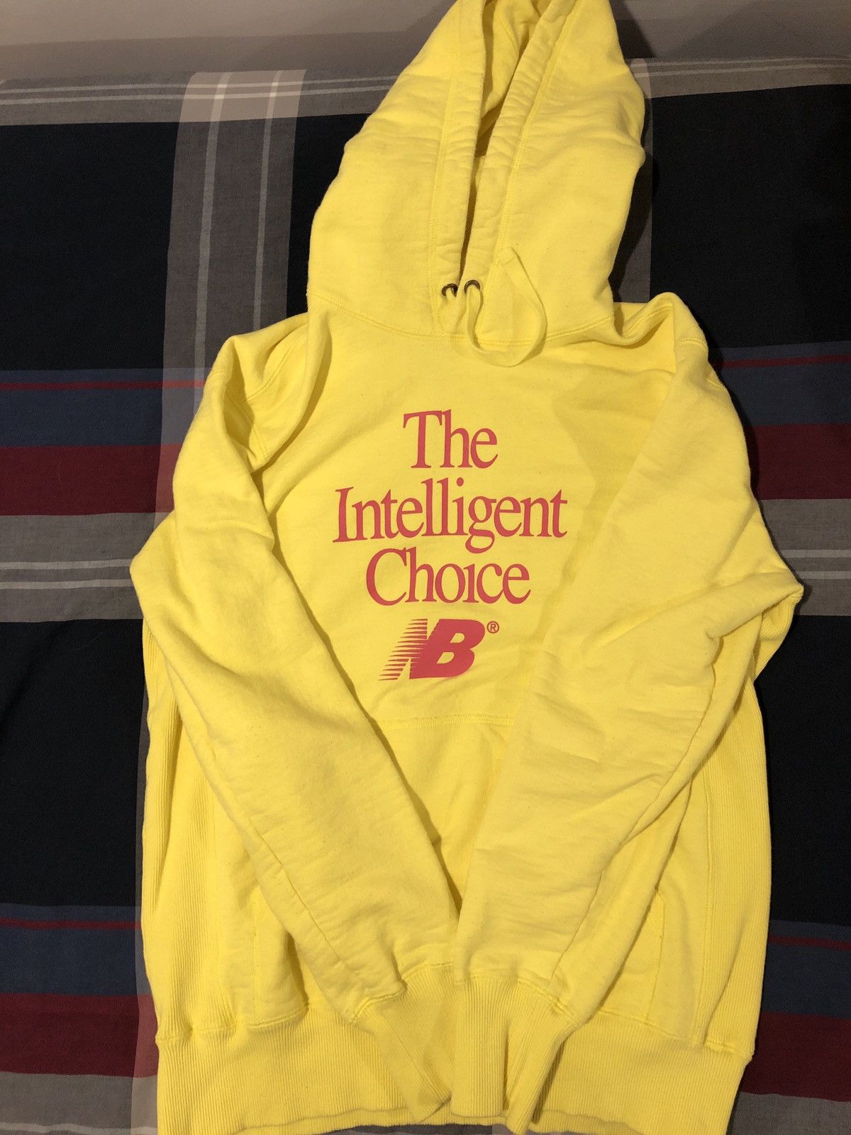 image of Aime Leon Dore x New Balance Aimé Leon Dore X New Balance Pocket Hooded Sweatshirt in Yellow/Pink (
