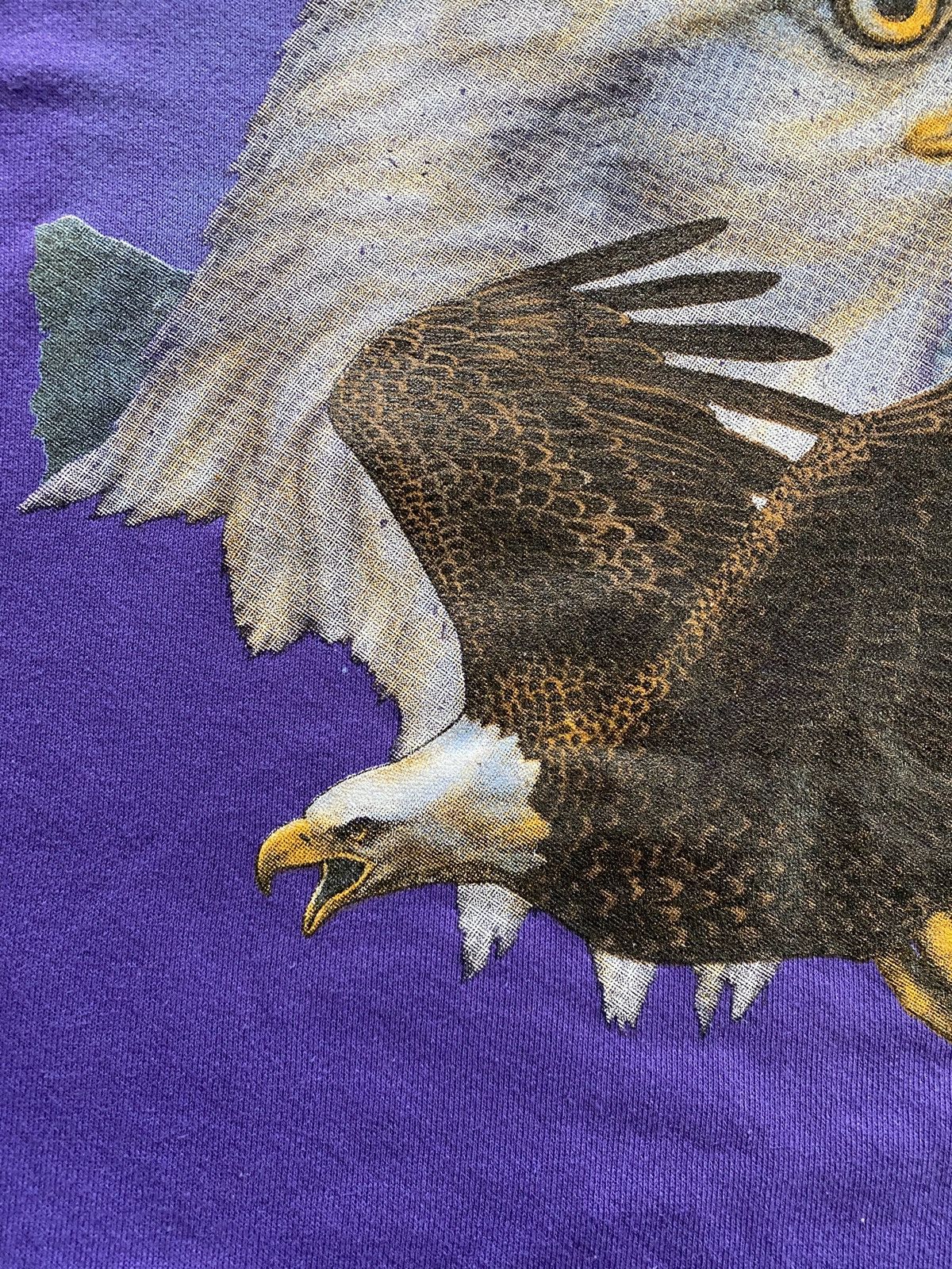 Vintage Vintage 90’s Bald Eagle Big Image Purple Crewneck Sweatshirt Size US L / EU 52-54 / 3 - 5 Thumbnail