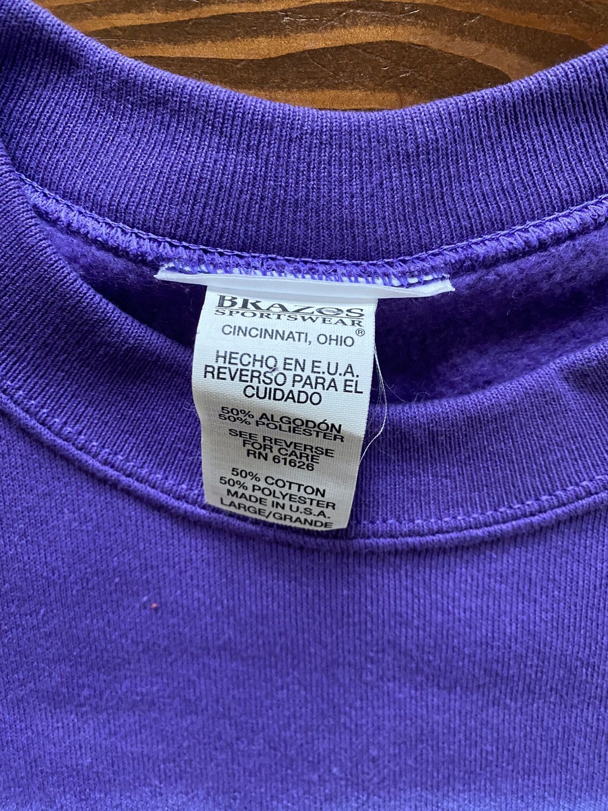Vintage Vintage 90’s Bald Eagle Big Image Purple Crewneck Sweatshirt Size US L / EU 52-54 / 3 - 8 Thumbnail