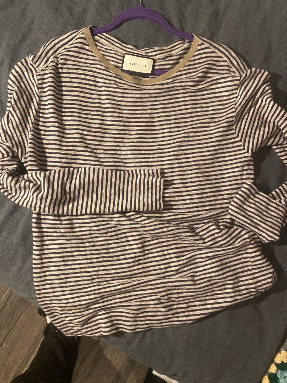 Gucci Long sleeve striped gondola tee Size US M / EU 48-50 / 2 - 2 Thumbnail
