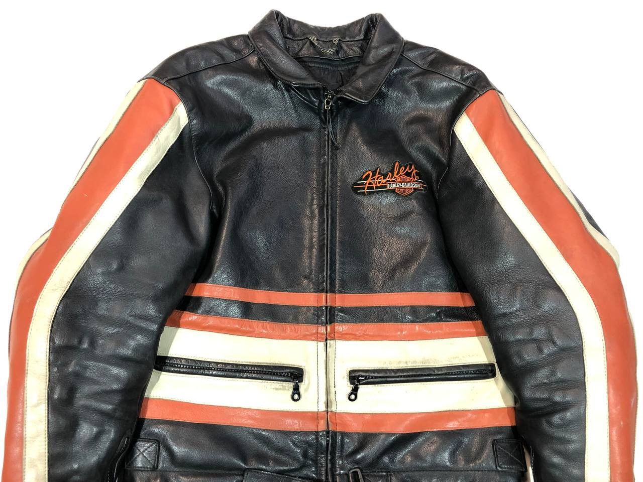 Harley Davidson Spidi Harley Davidson Moto Leather Jacket Vintage Racing Size US M / EU 48-50 / 2 - 2 Thumbnail