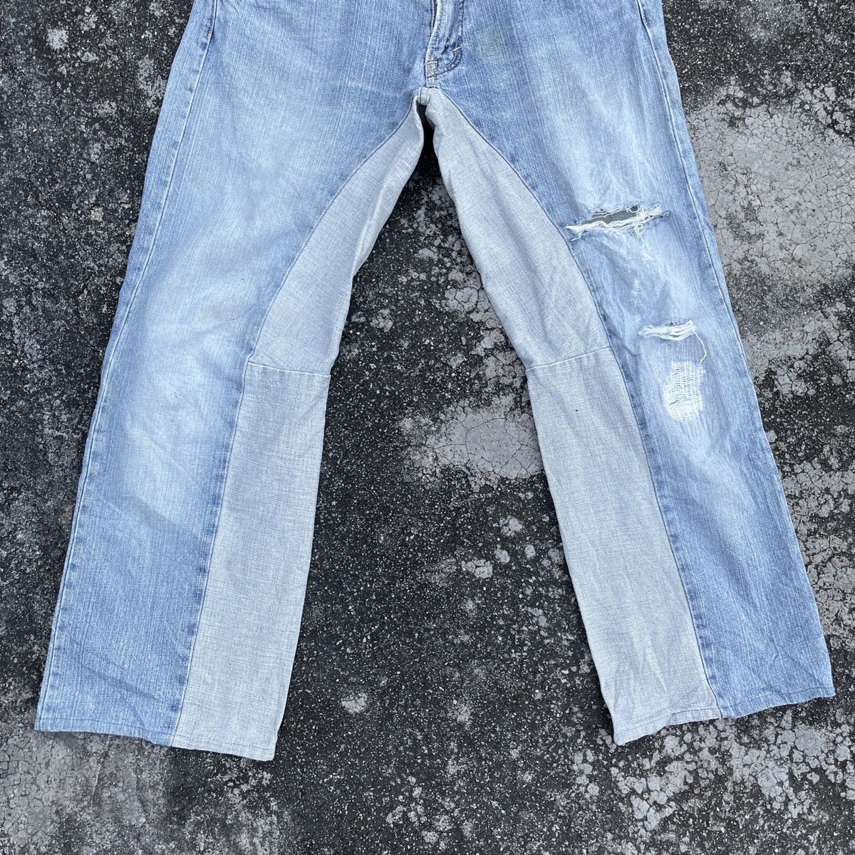 Vintage Vintage Unbranded Distressed Denim Jeans Size 33" - 4 Thumbnail