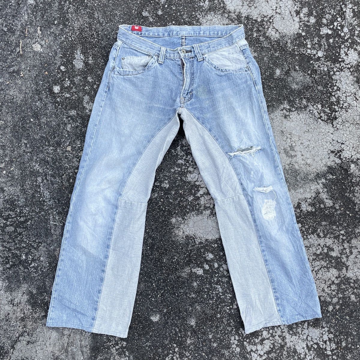 Vintage Vintage Unbranded Distressed Denim Jeans Size 33" - 1 Thumbnail