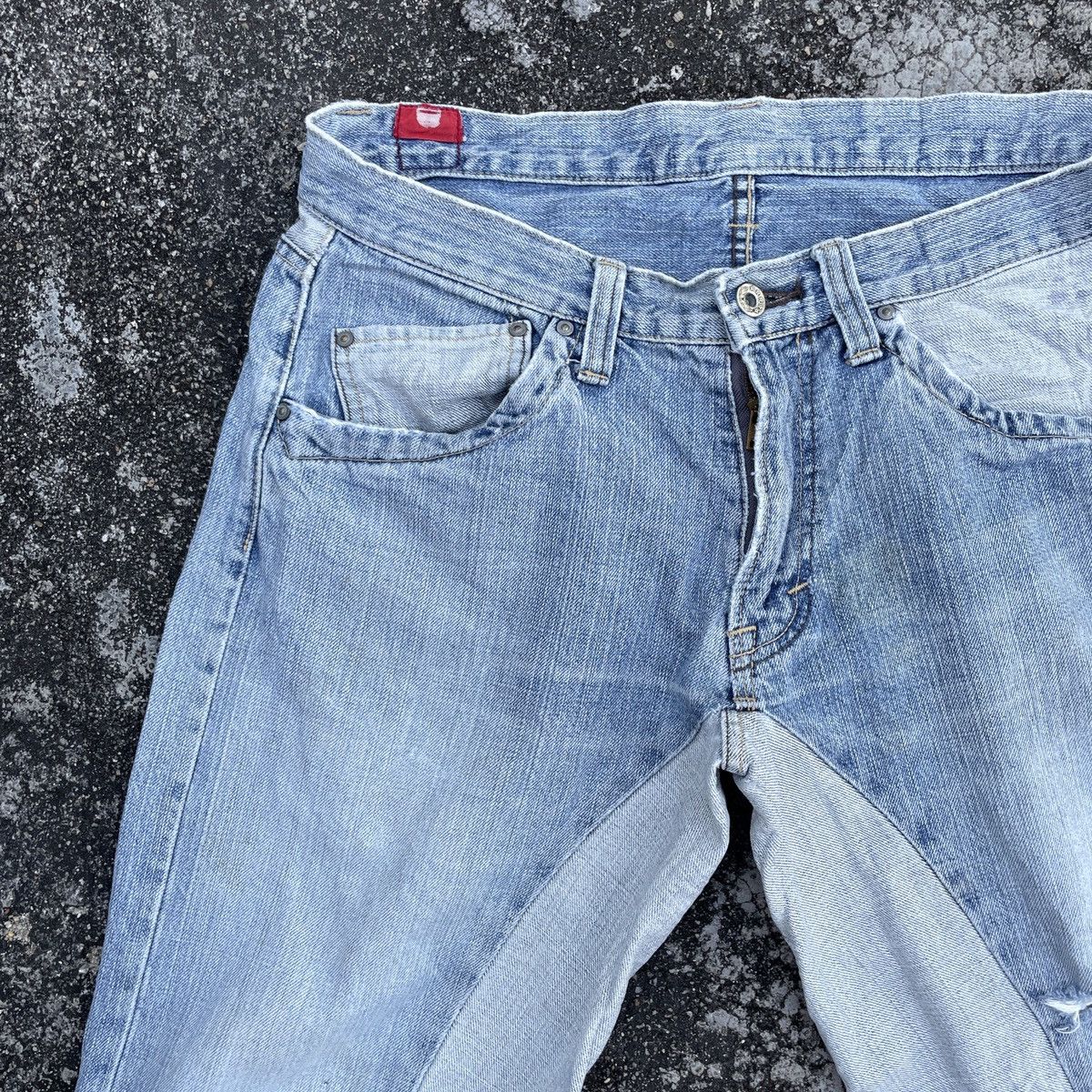 Vintage Vintage Unbranded Distressed Denim Jeans Size 33" - 3 Thumbnail