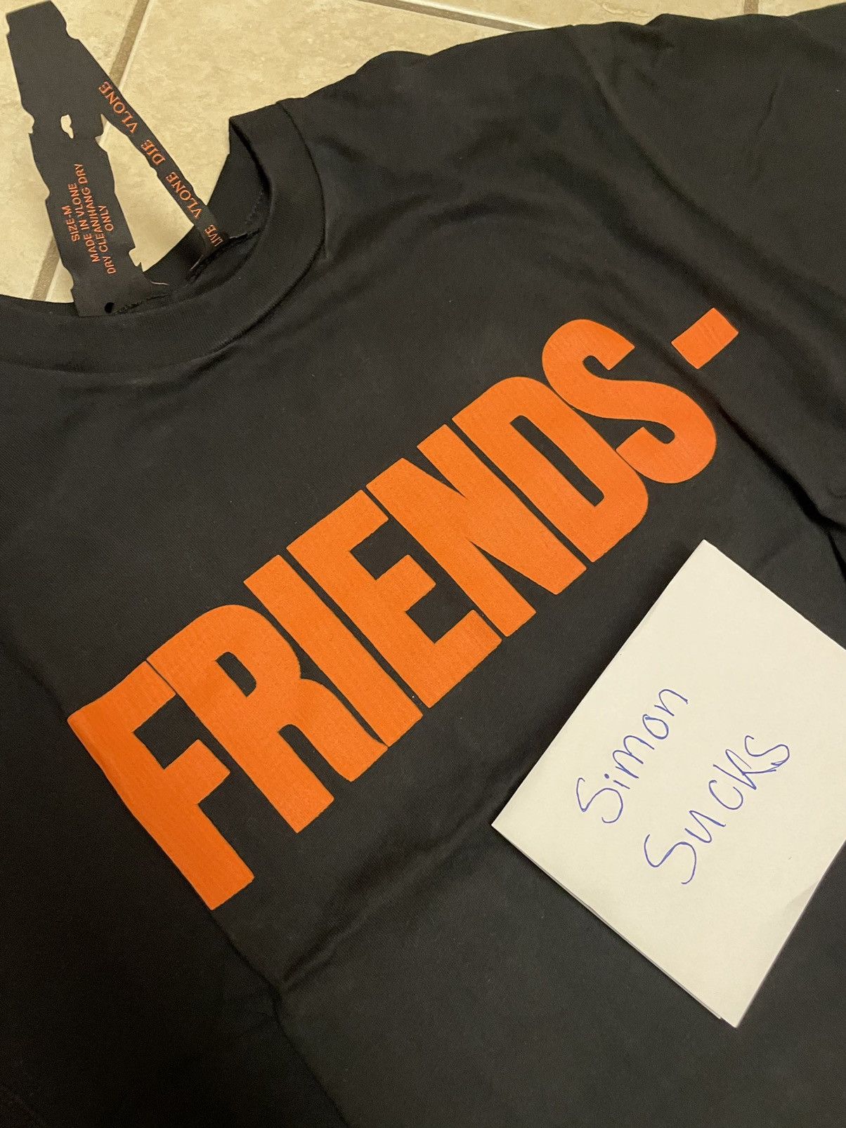 Vlone Vlone Friends Tee Orange Print MEDIUM Size US M / EU 48-50 / 2 - 2 Thumbnail