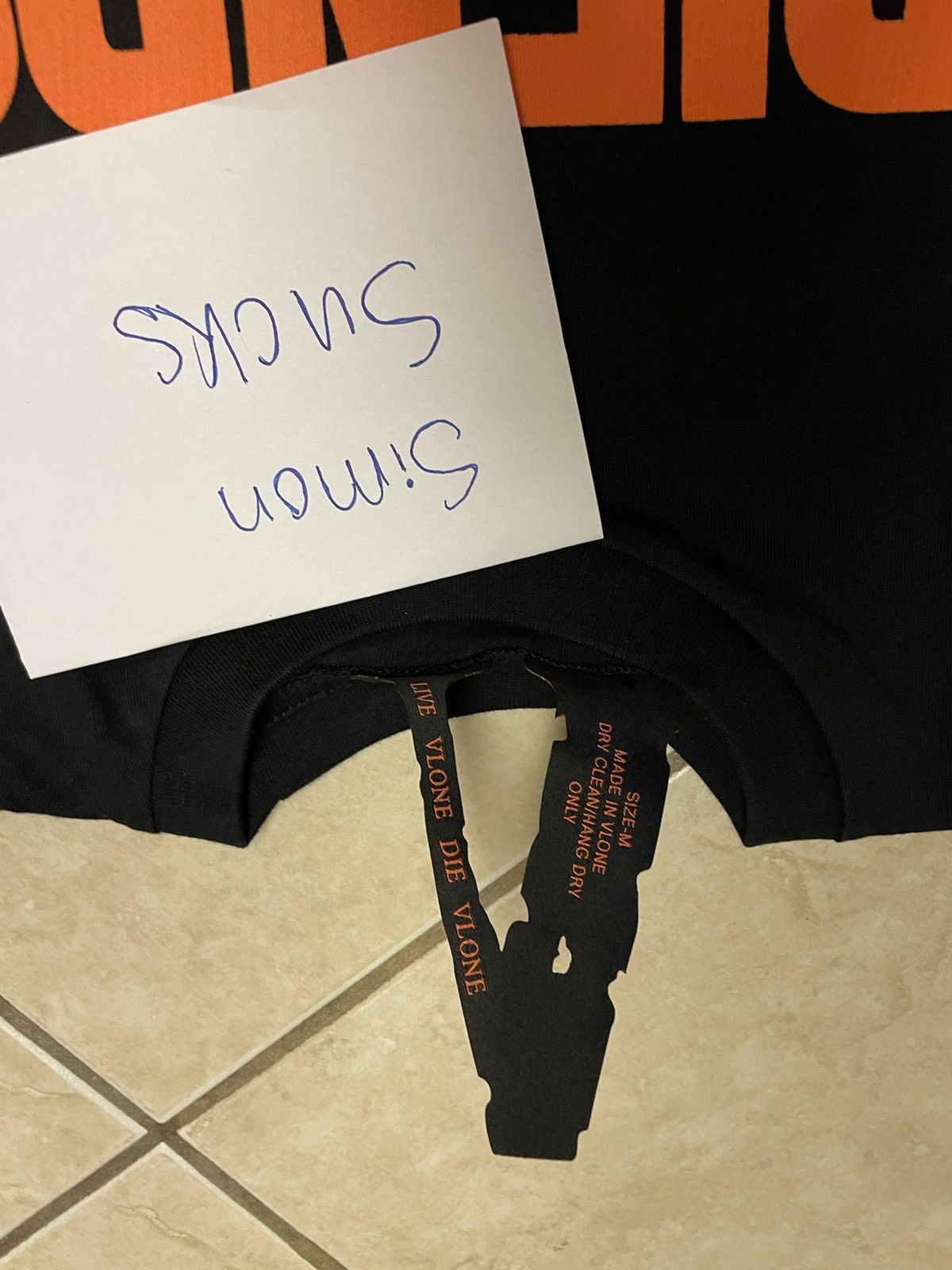 Vlone Vlone Friends Tee Orange Print MEDIUM Size US M / EU 48-50 / 2 - 4 Thumbnail