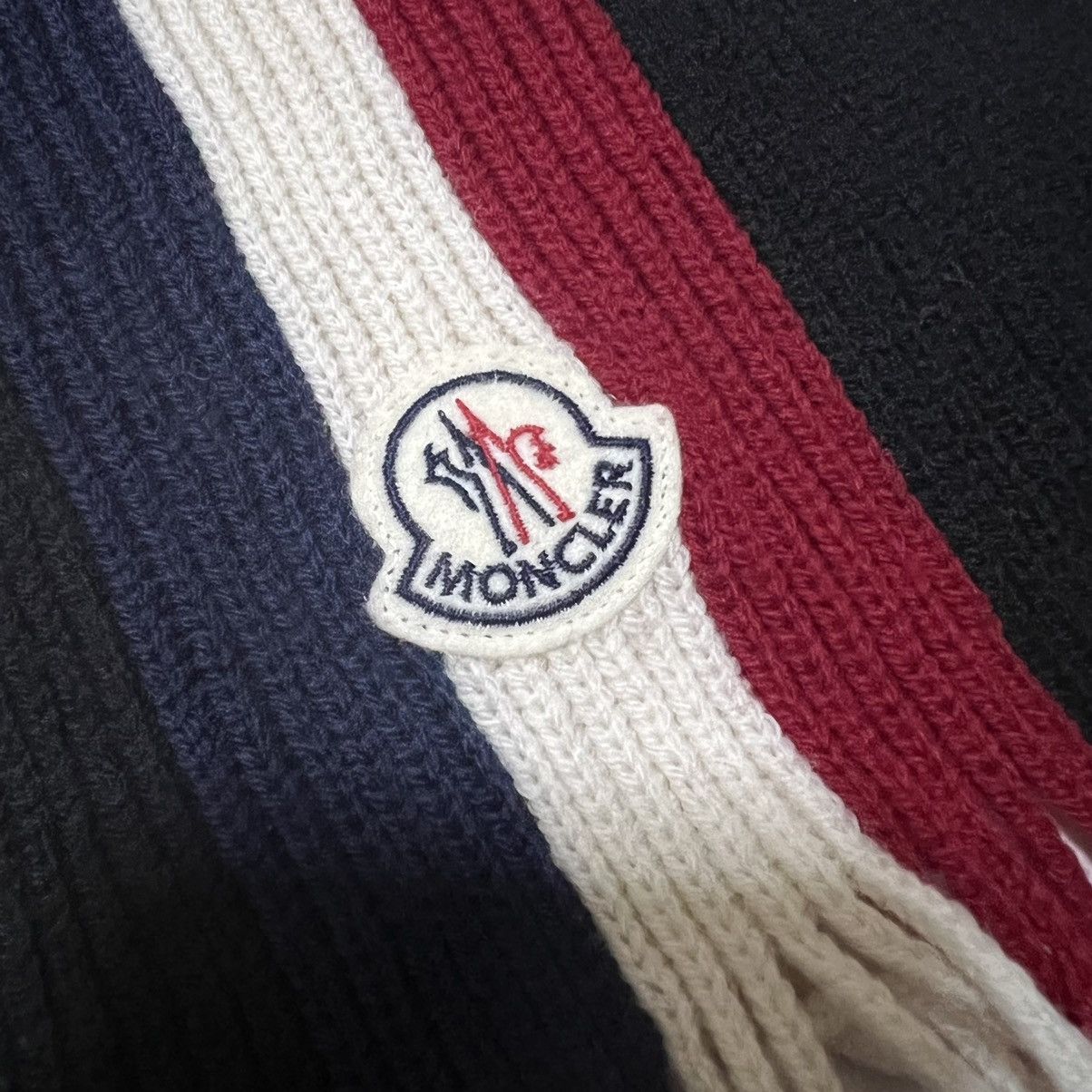 Moncler Moncler Striped Knit Scarf Size ONE SIZE - 4 Thumbnail