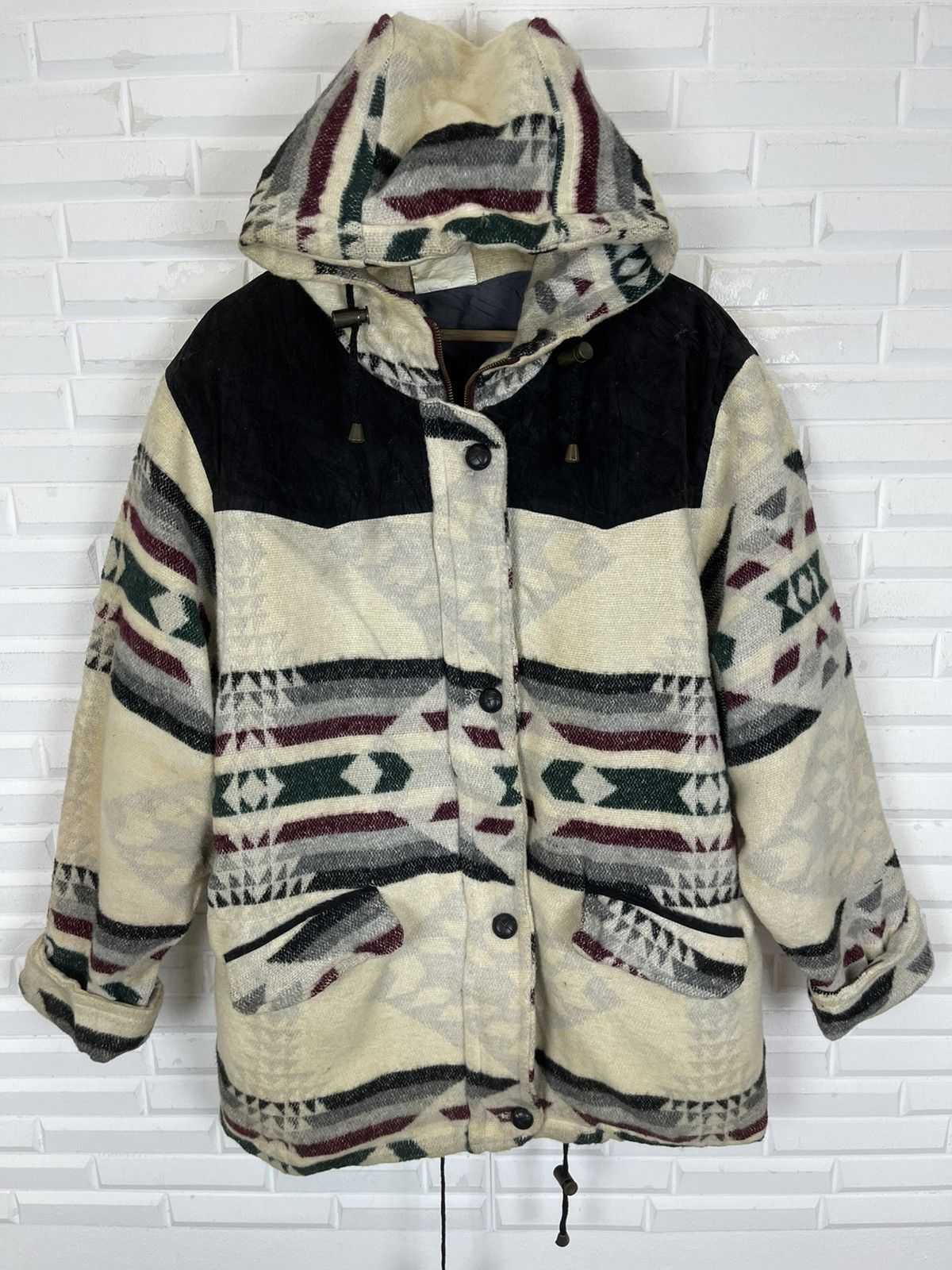 Vintage VINTAGE NAVAJO WOOL HOODIES JACKET MADE IN CANADA Size US L / EU 52-54 / 3 - 2 Thumbnail