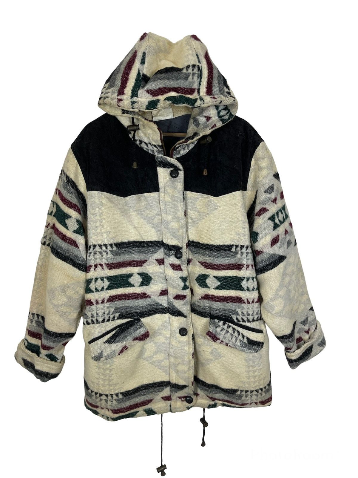 Vintage VINTAGE NAVAJO WOOL HOODIES JACKET MADE IN CANADA Size US L / EU 52-54 / 3 - 1 Thumbnail