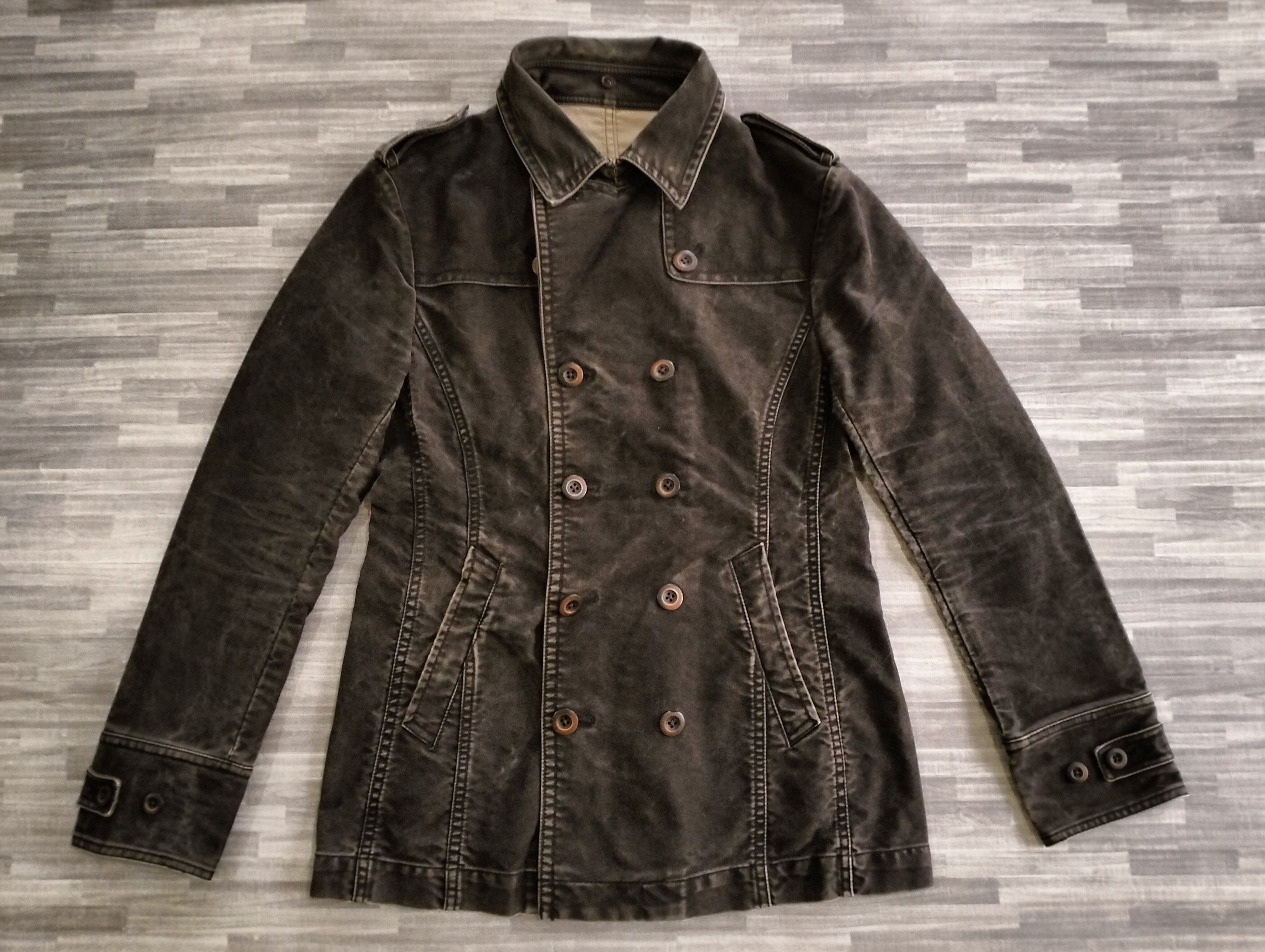 Issey Miyake Issey Miyake TeteHomme Double Breasted Coat Jacket StoneWash Size US S / EU 44-46 / 1 - 1 Thumbnail