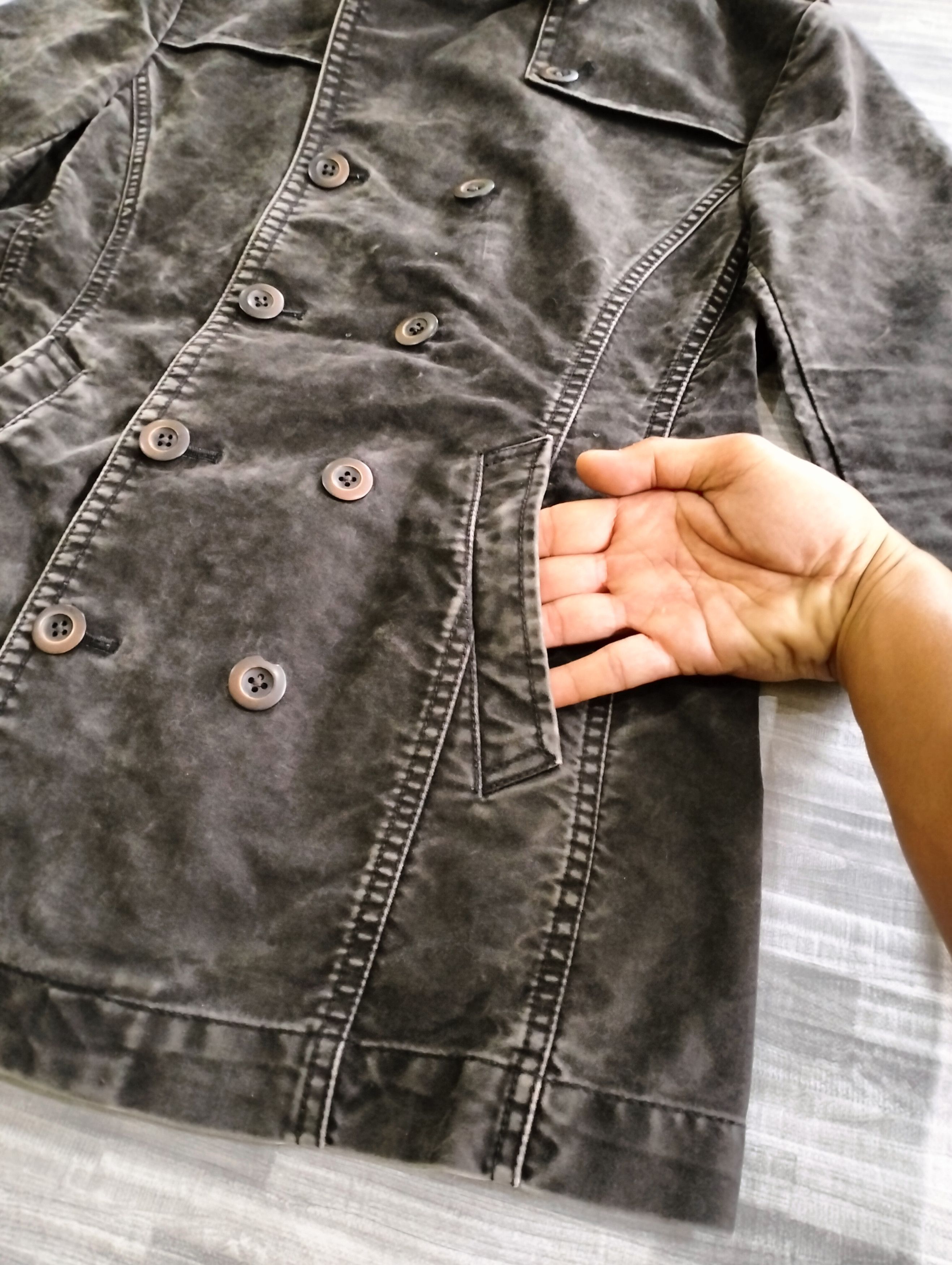 Issey Miyake Issey Miyake TeteHomme Double Breasted Coat Jacket StoneWash Size US S / EU 44-46 / 1 - 5 Thumbnail