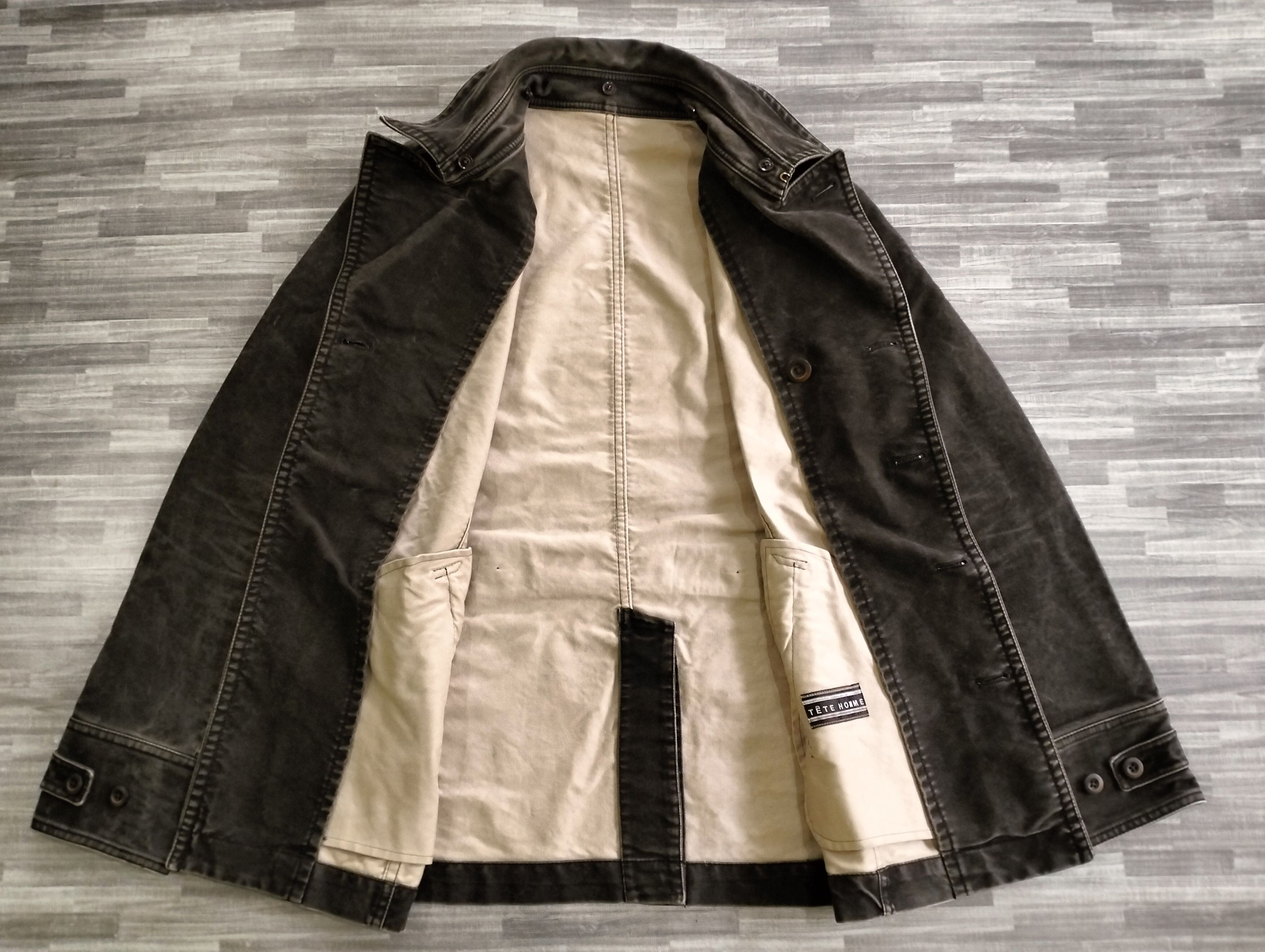 Issey Miyake Issey Miyake TeteHomme Double Breasted Coat Jacket StoneWash Size US S / EU 44-46 / 1 - 3 Thumbnail