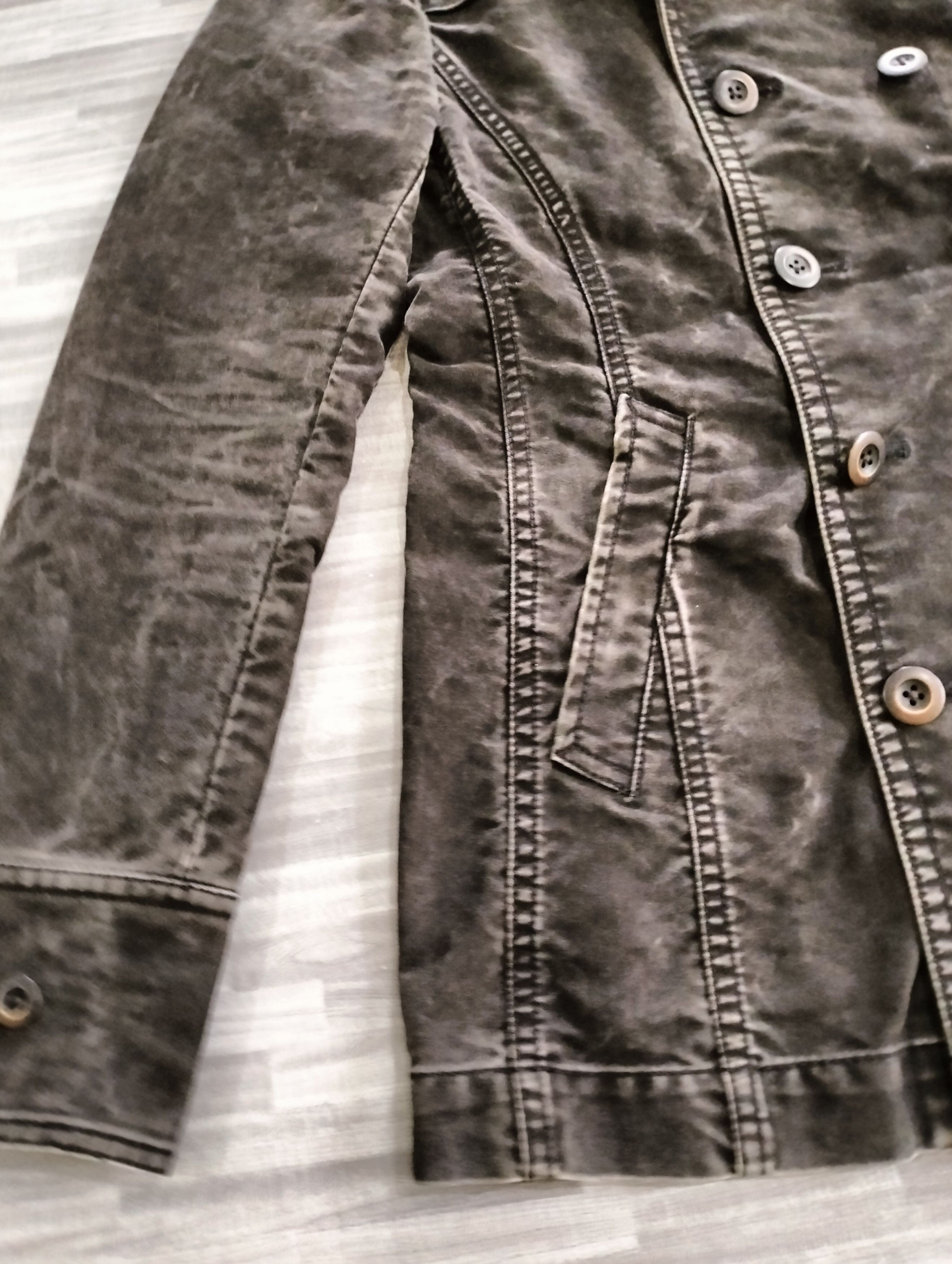 Issey Miyake Issey Miyake TeteHomme Double Breasted Coat Jacket StoneWash Size US S / EU 44-46 / 1 - 10 Thumbnail