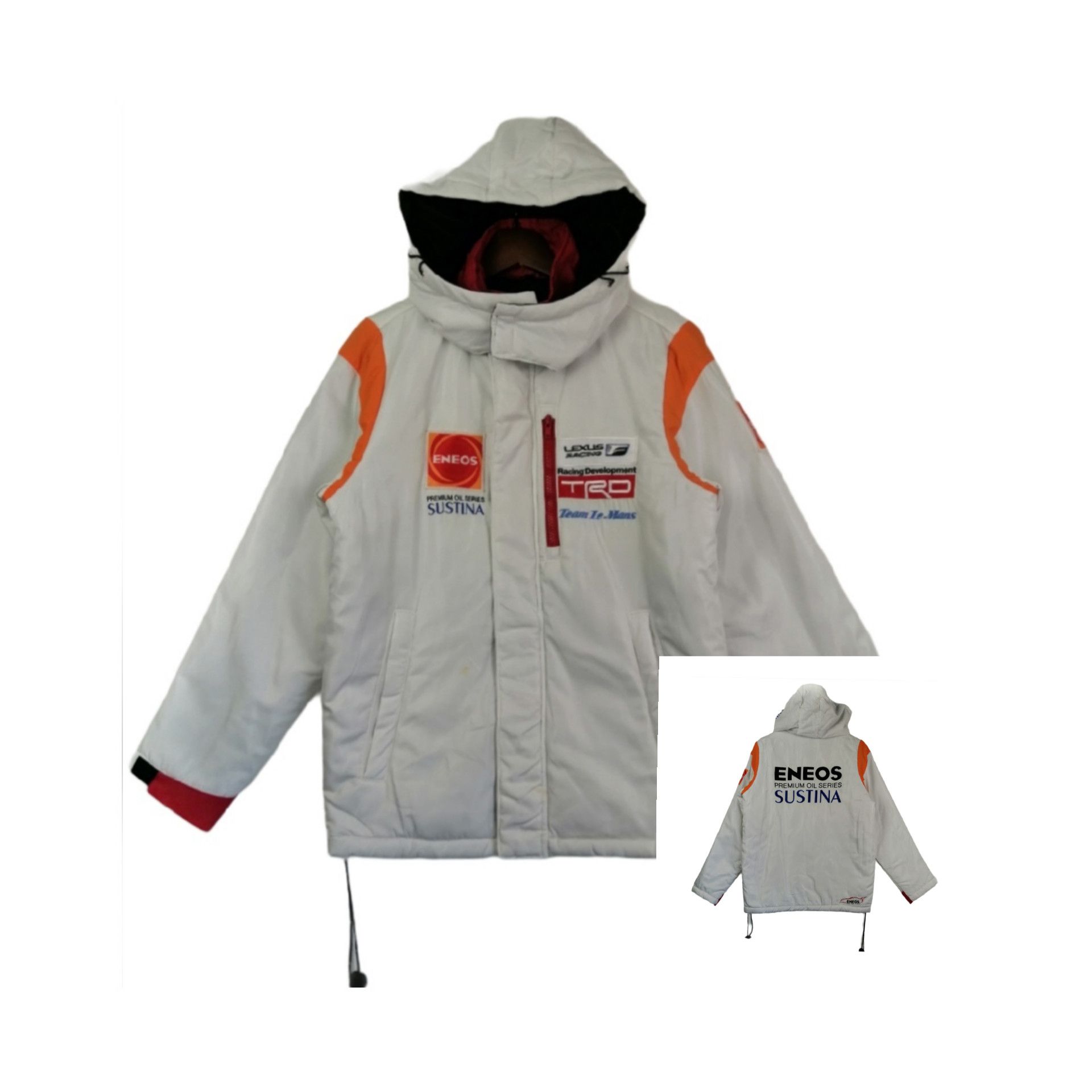 image of Lexus Racing Hoddie Jacket in White, Men's (Size Small)