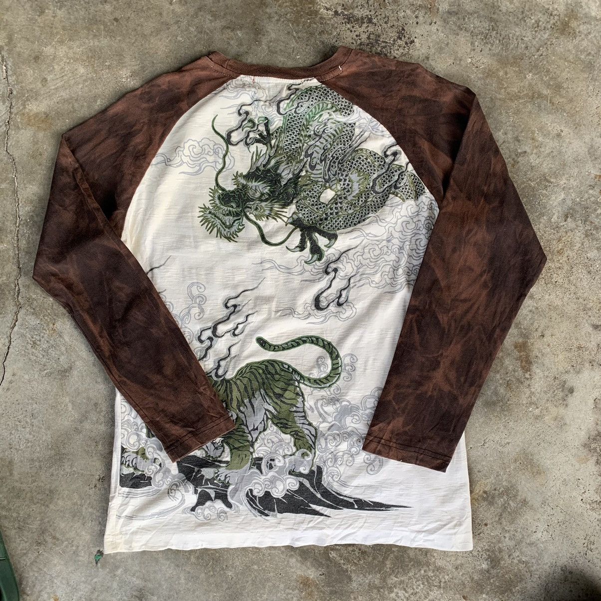 Japanese Brand Sukajan long sleeve dragon tiger shirt tee Size US L / EU 52-54 / 3 - 9 Thumbnail