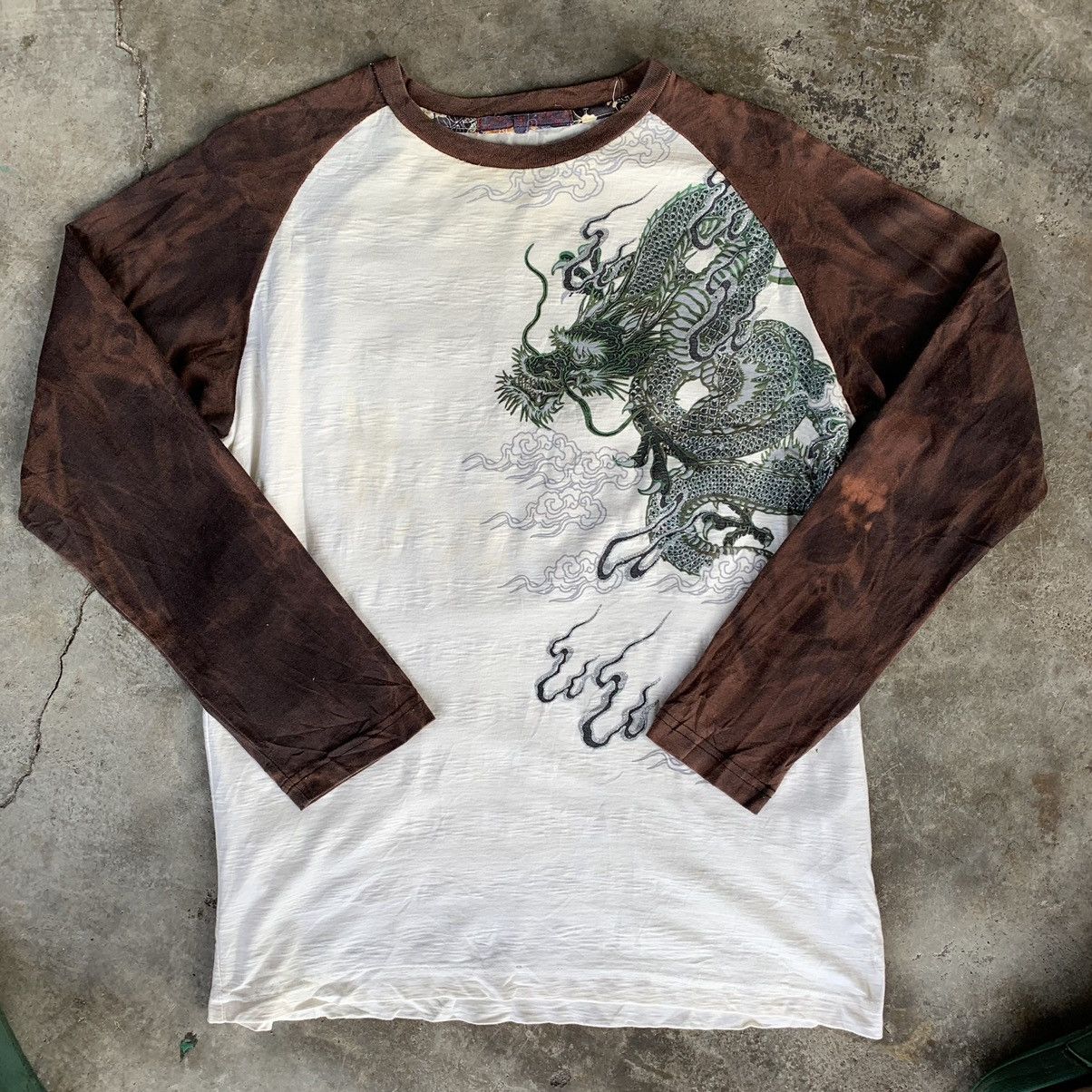 Japanese Brand Sukajan long sleeve dragon tiger shirt tee Size US L / EU 52-54 / 3 - 8 Thumbnail