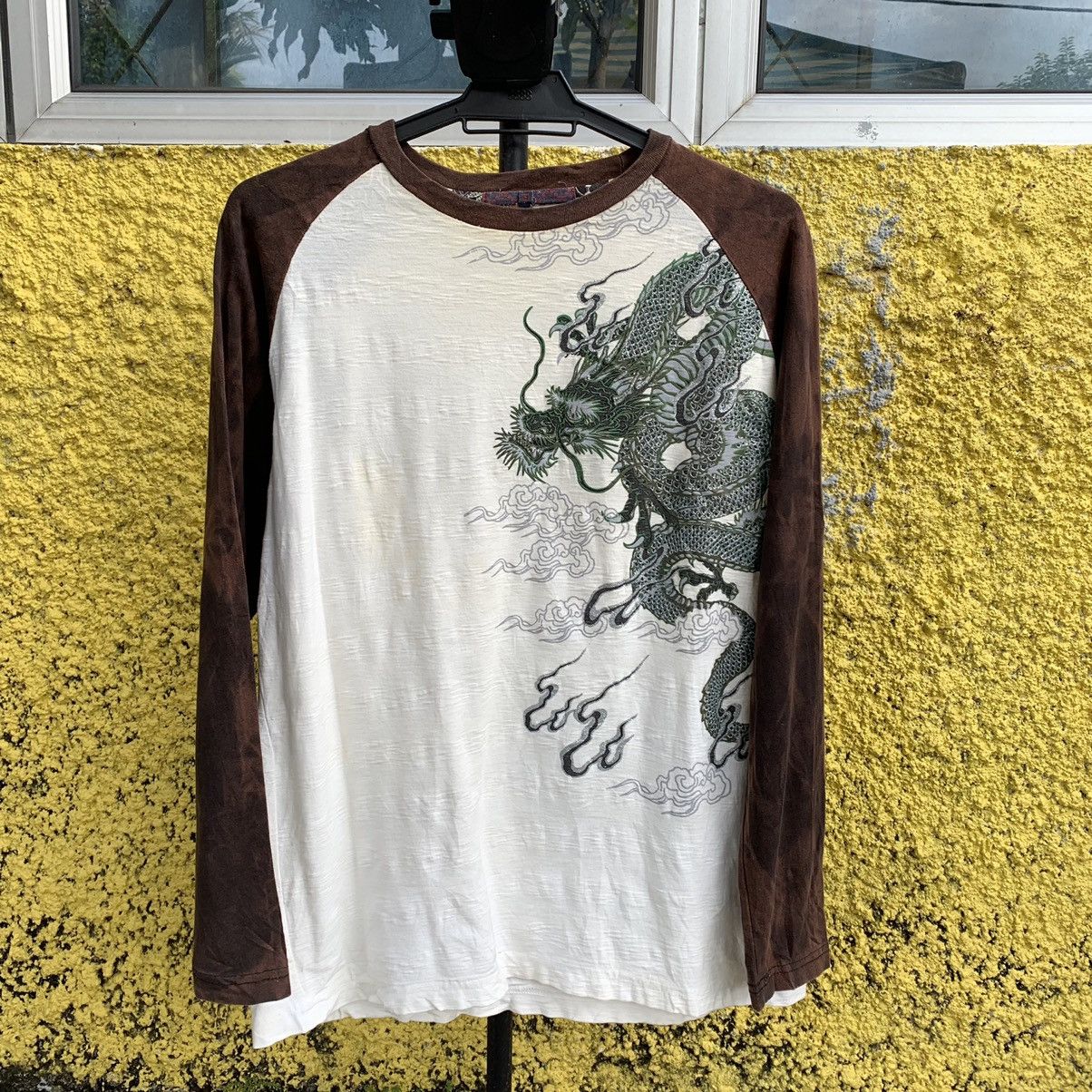 Japanese Brand Sukajan long sleeve dragon tiger shirt tee Size US L / EU 52-54 / 3 - 1 Thumbnail