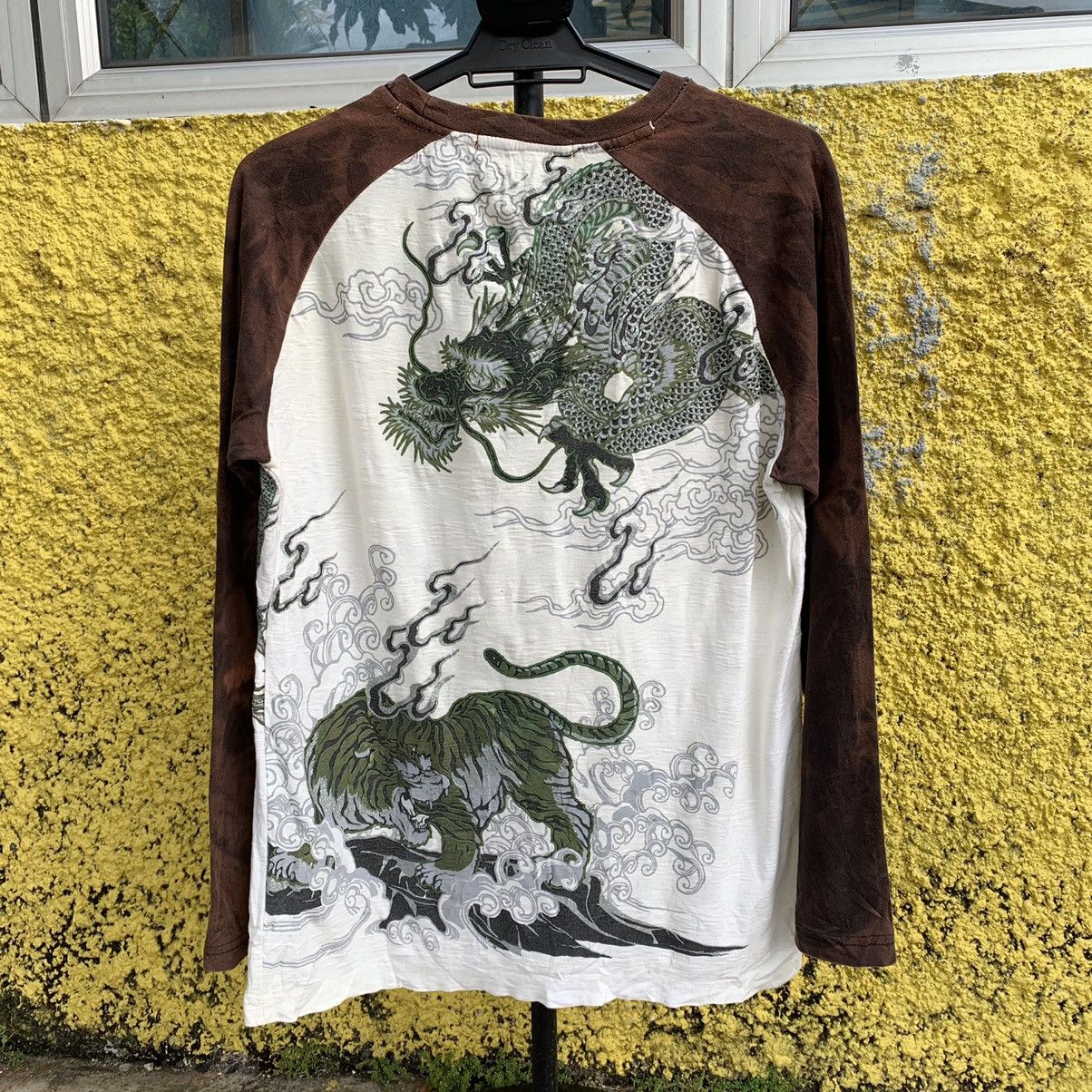 Japanese Brand Sukajan long sleeve dragon tiger shirt tee Size US L / EU 52-54 / 3 - 2 Thumbnail
