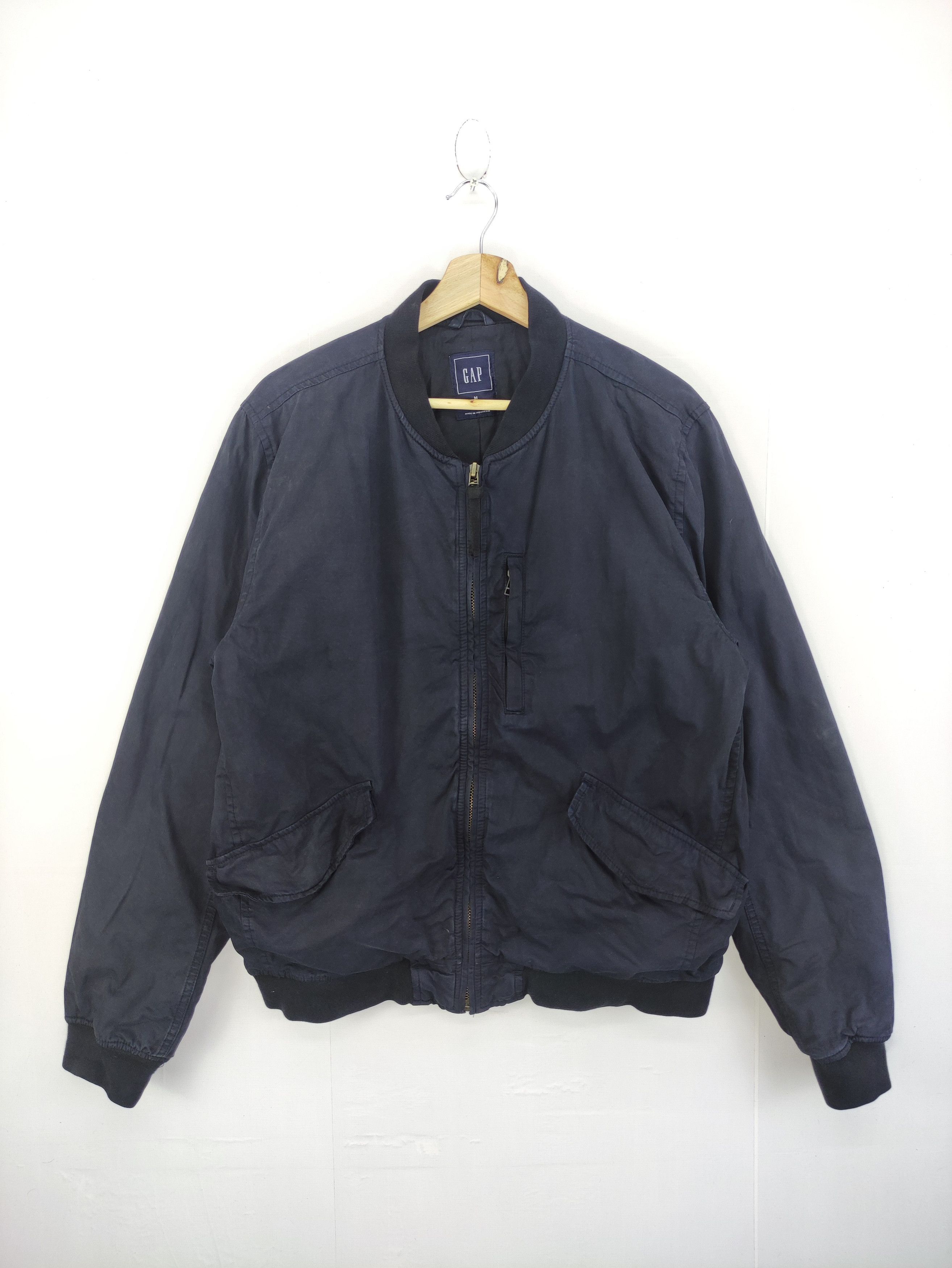 Gap Vintage Gap Bomber Jacket Style Zipper Size US L / EU 52-54 / 3 - 1 Thumbnail