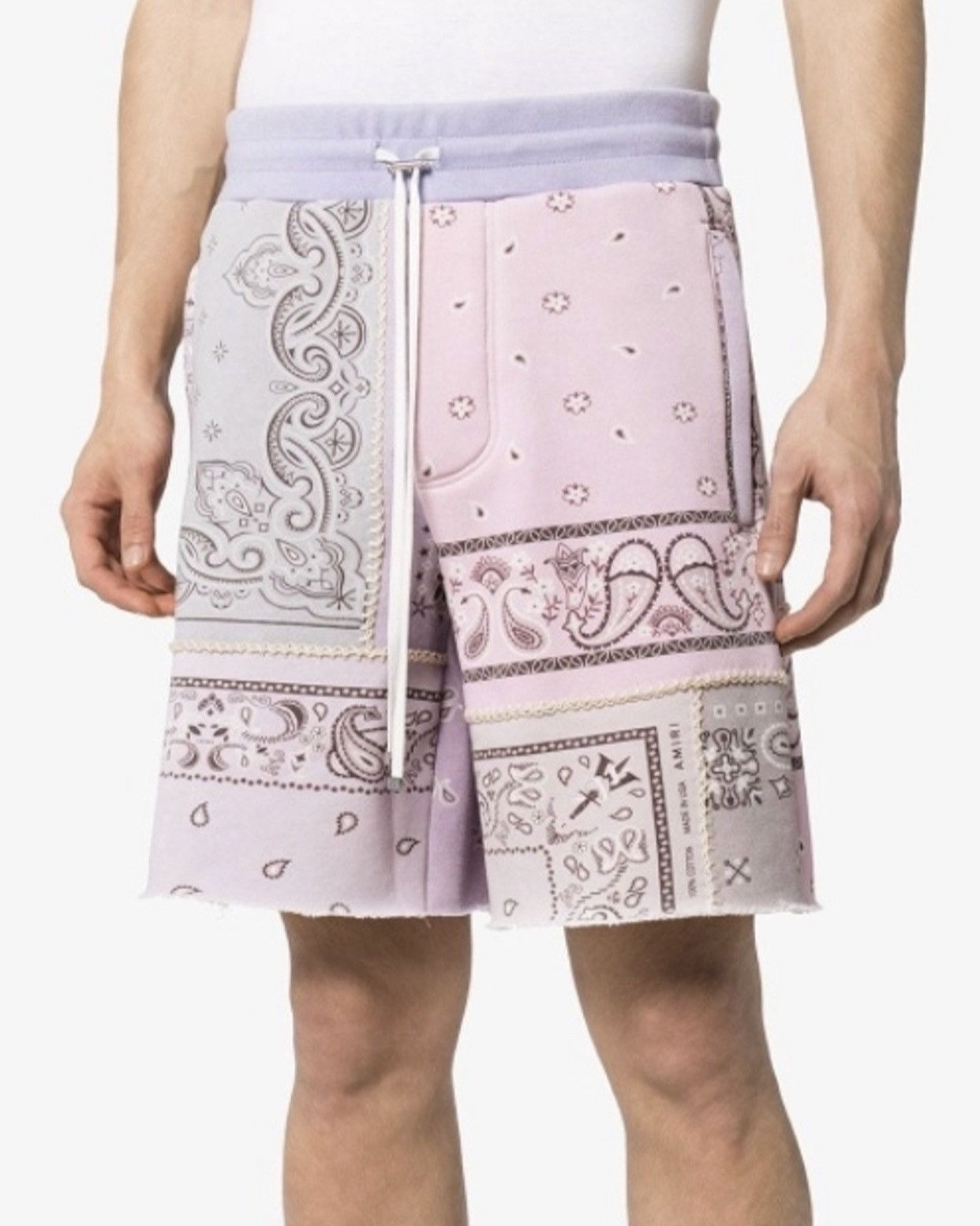 Amiri Amiri Bandana Reconstructed Cotton Shorts Size US 30 / EU 46 - 3 Thumbnail