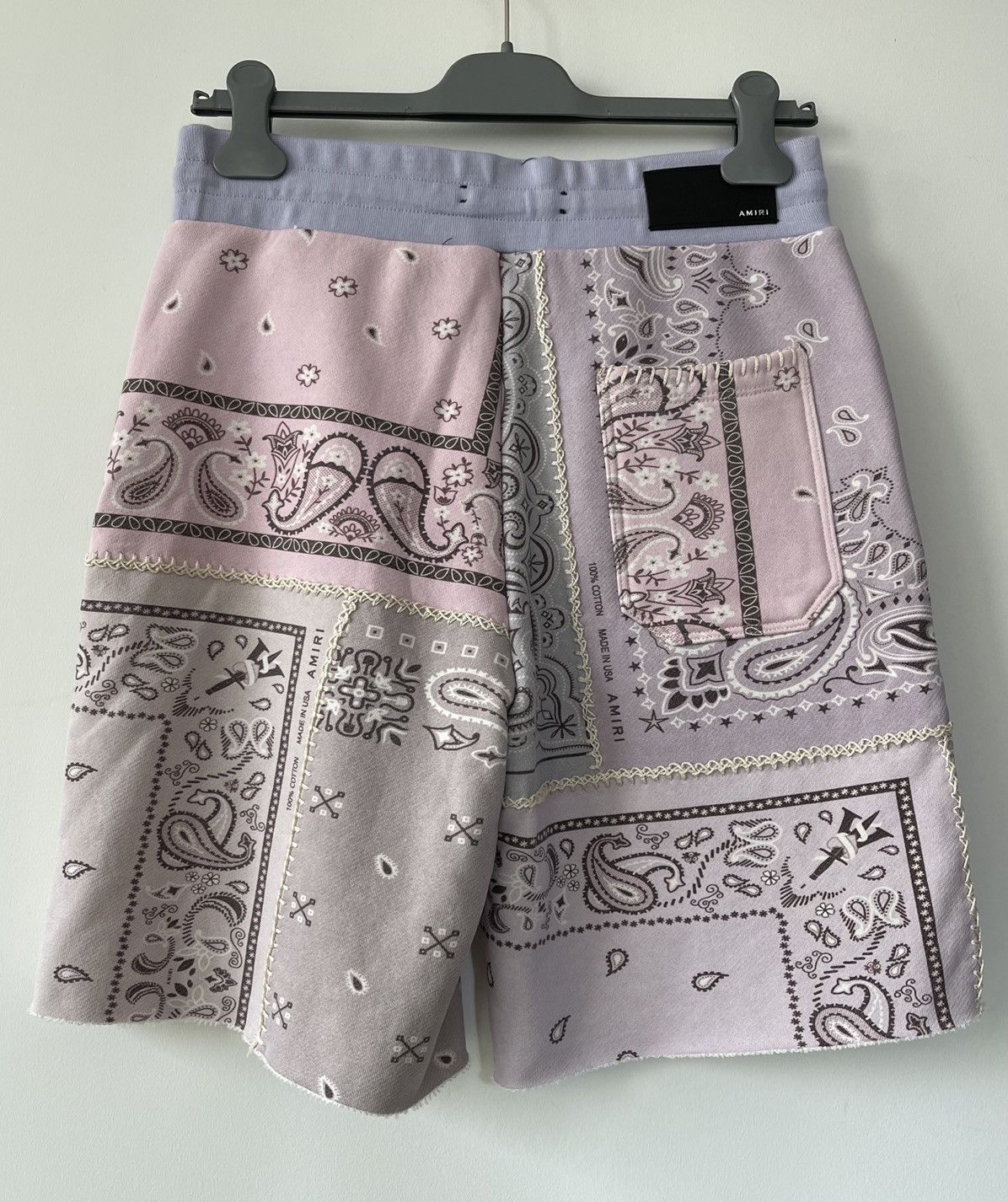 Amiri Amiri Bandana Reconstructed Cotton Shorts Size US 30 / EU 46 - 6 Thumbnail