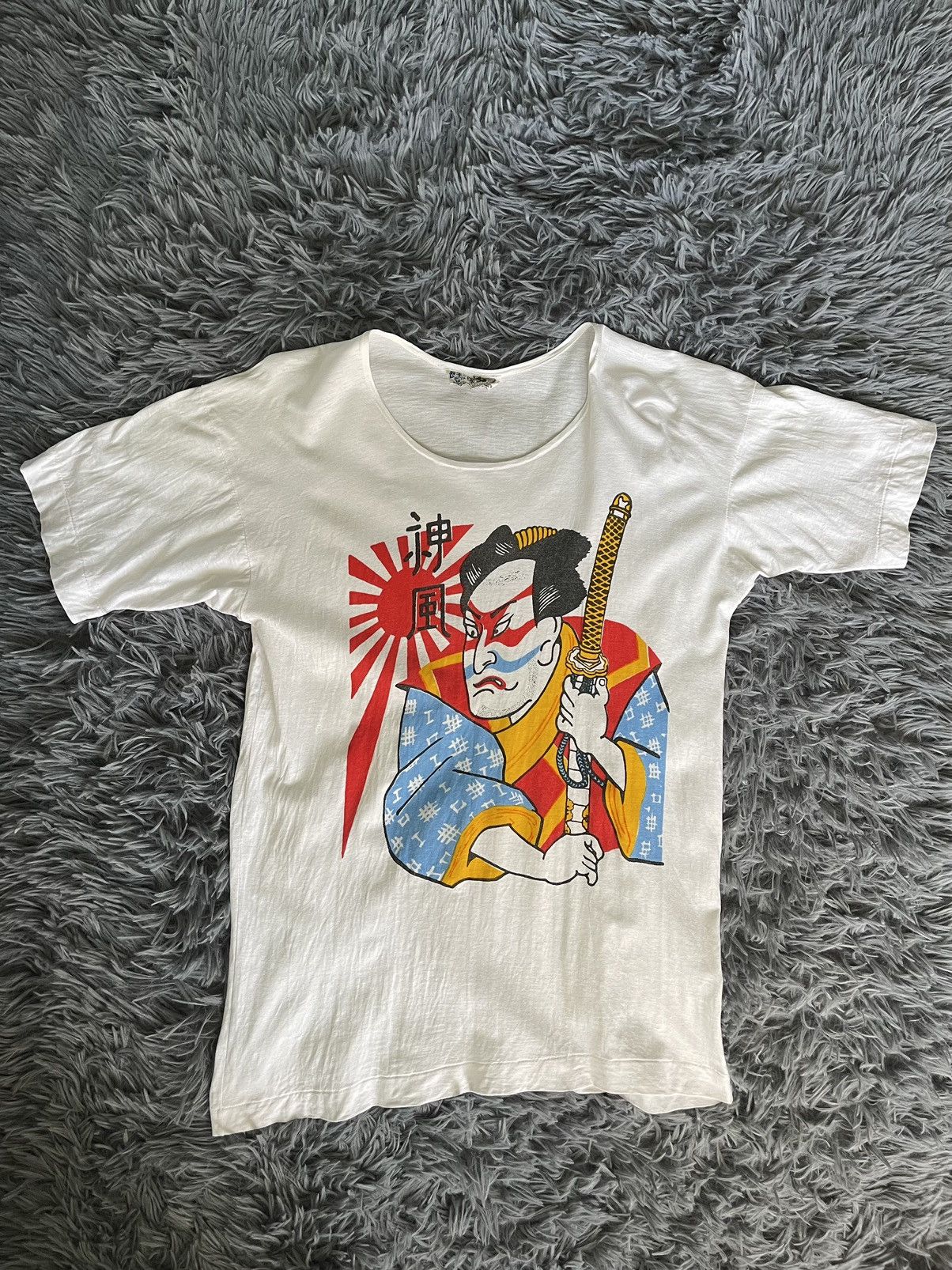 Japanese Brand × Vintage Double Bull 80s vintage Japanese Samurai t-shirt Size US S / EU 44-46 / 1 - 1 Thumbnail