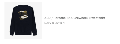 Aime Leon Dore × Porsche Design ALD / Porsche 356 Crewneck Sweatshirt Size US L / EU 52-54 / 3 - 5 Thumbnail