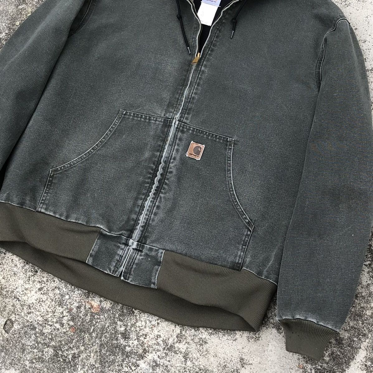 Carhartt Vintage Carhatt Distressed Denim hoodie Jacket Size US XXL / EU 58 / 5 - 3 Thumbnail
