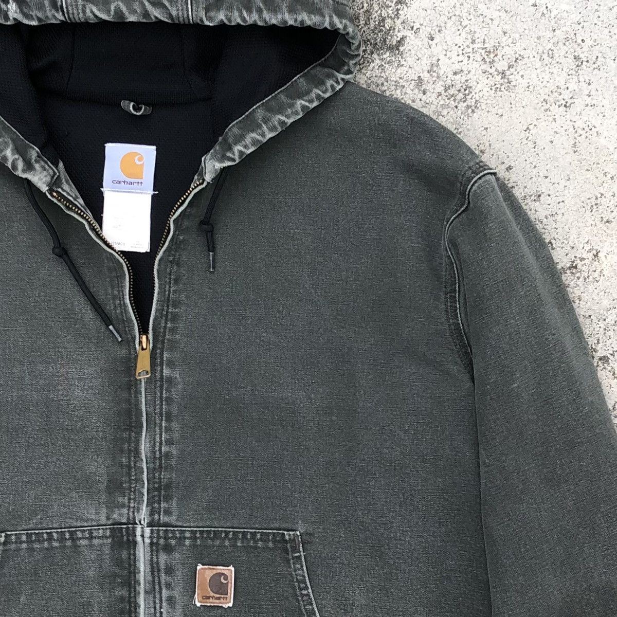 Carhartt Vintage Carhatt Distressed Denim hoodie Jacket Size US XXL / EU 58 / 5 - 8 Thumbnail