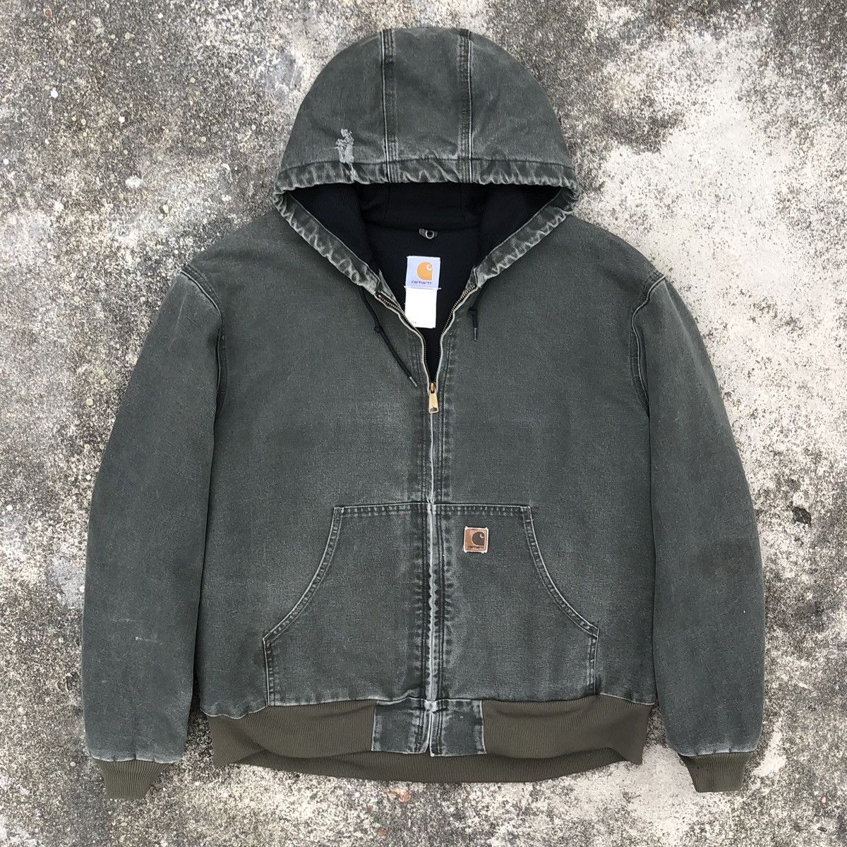Carhartt Vintage Carhatt Distressed Denim hoodie Jacket Size US XXL / EU 58 / 5 - 1 Thumbnail