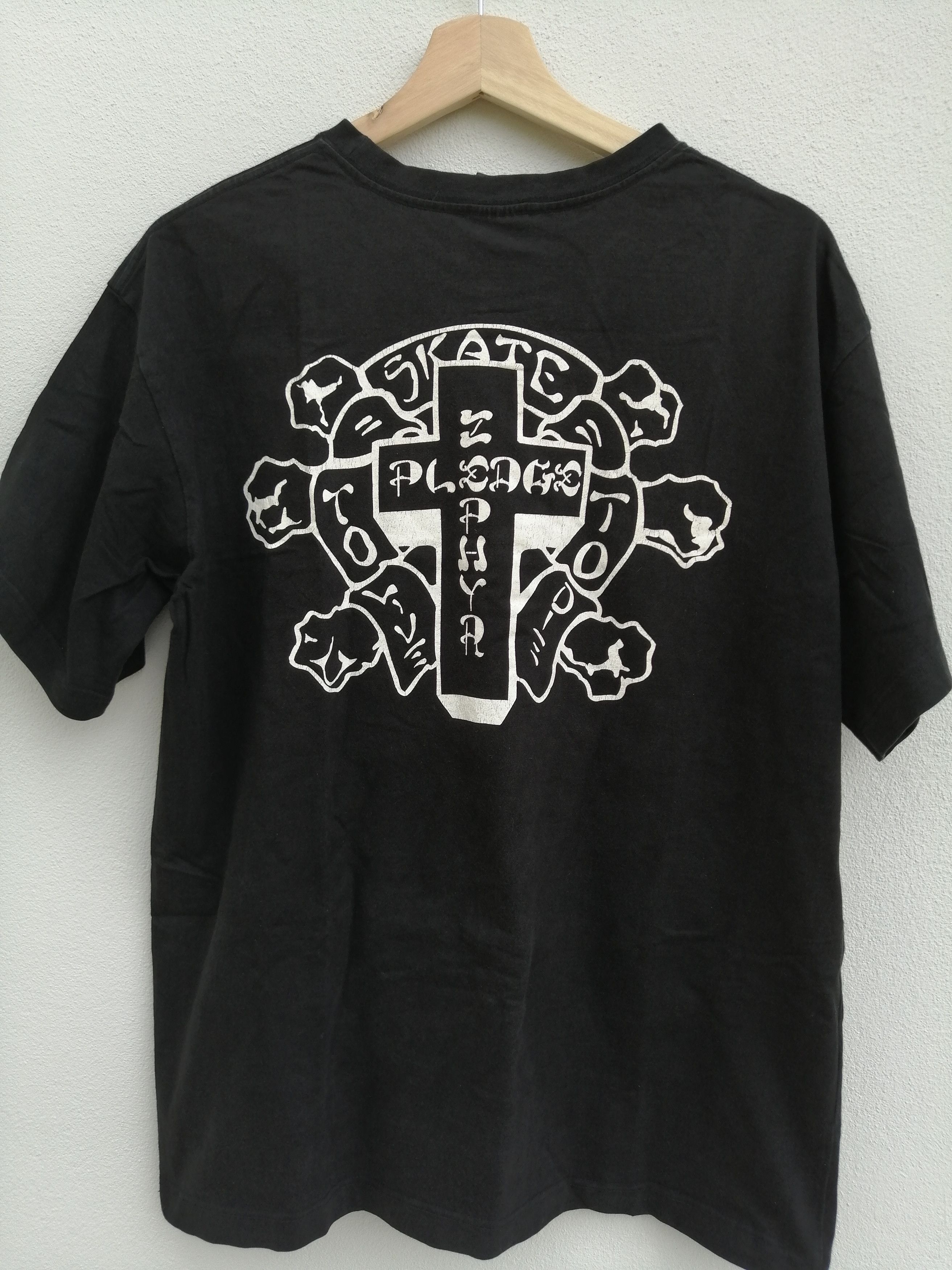 Japanese Brand T-shirt Pledge Cross Zephyr Skateboard Size US L / EU 52-54 / 3 - 1 Thumbnail