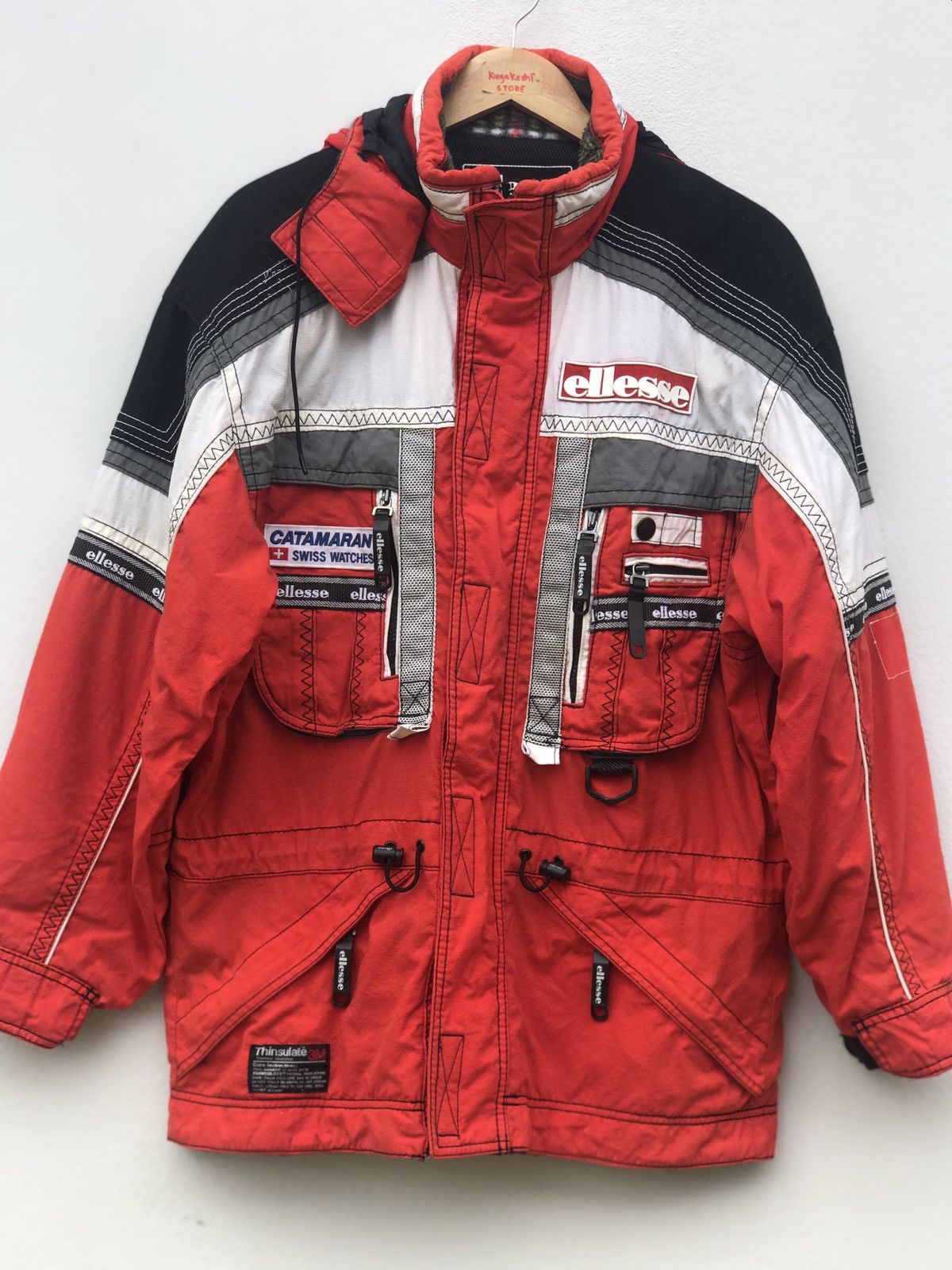 Rare Design Vintage Brand Ellesse Ski Jacket 1990s 