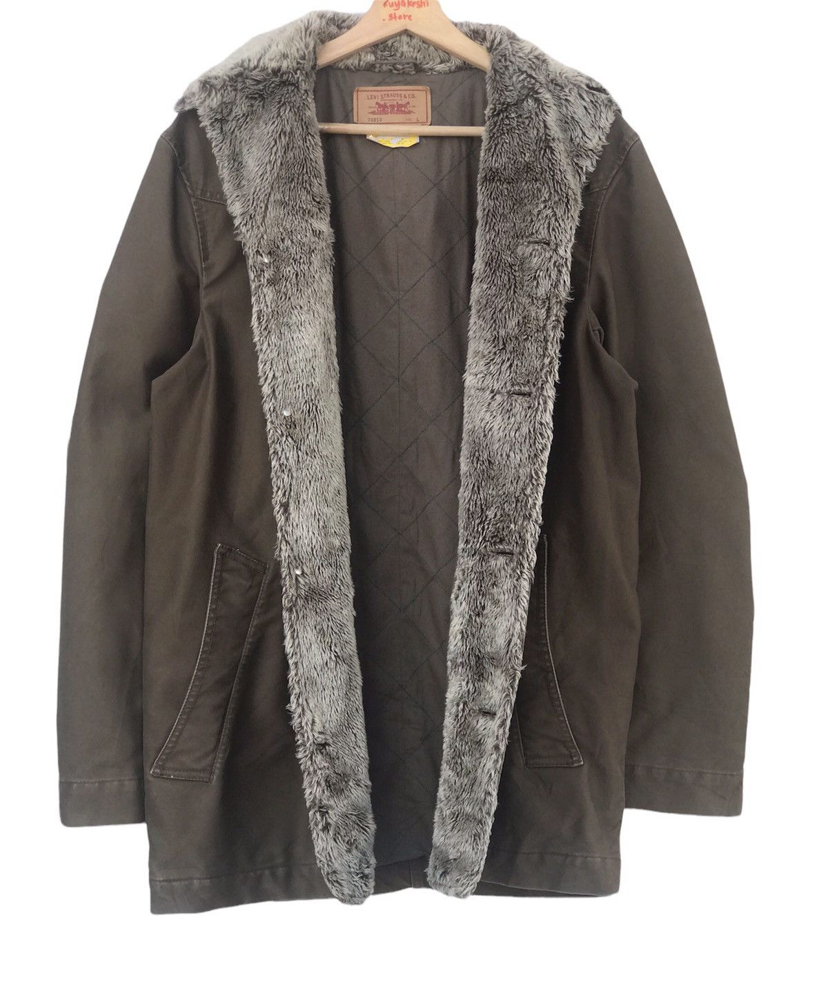 Levi's Levi’s Men’s Faux Shearling Parka Jacket Size US L / EU 52-54 / 3 - 2 Thumbnail