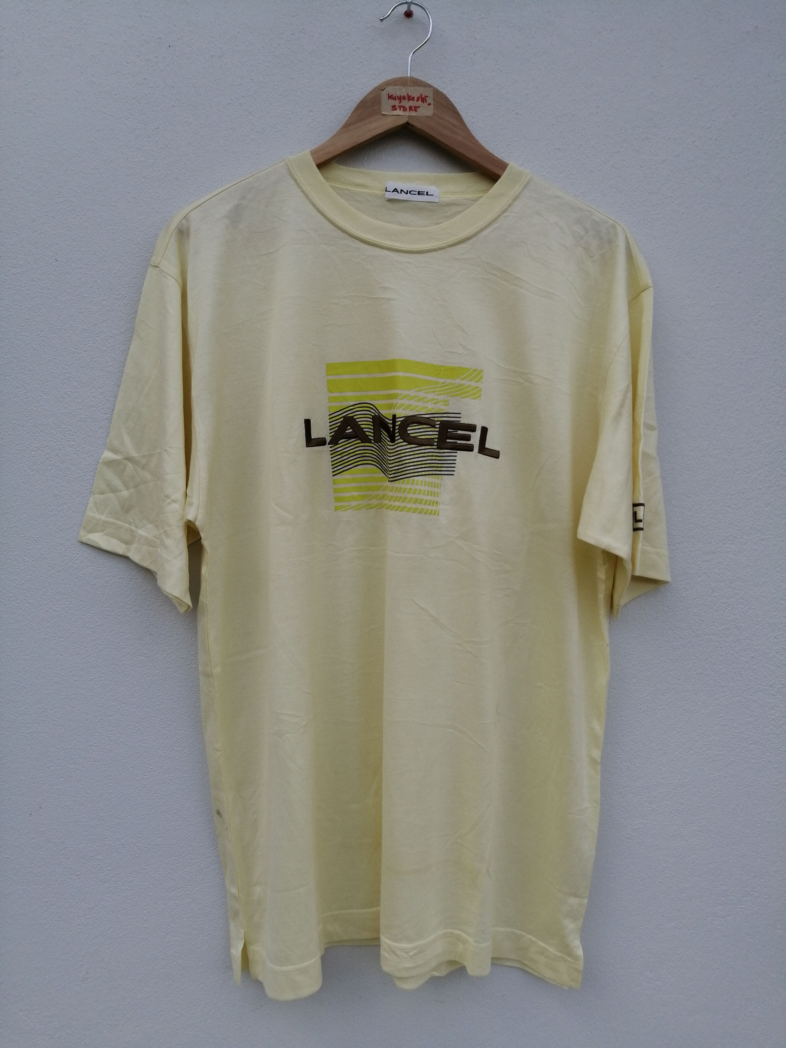 Lancel Lancel Yellow Soft Tee Shirt Size US XL / EU 56 / 4 - 1 Thumbnail