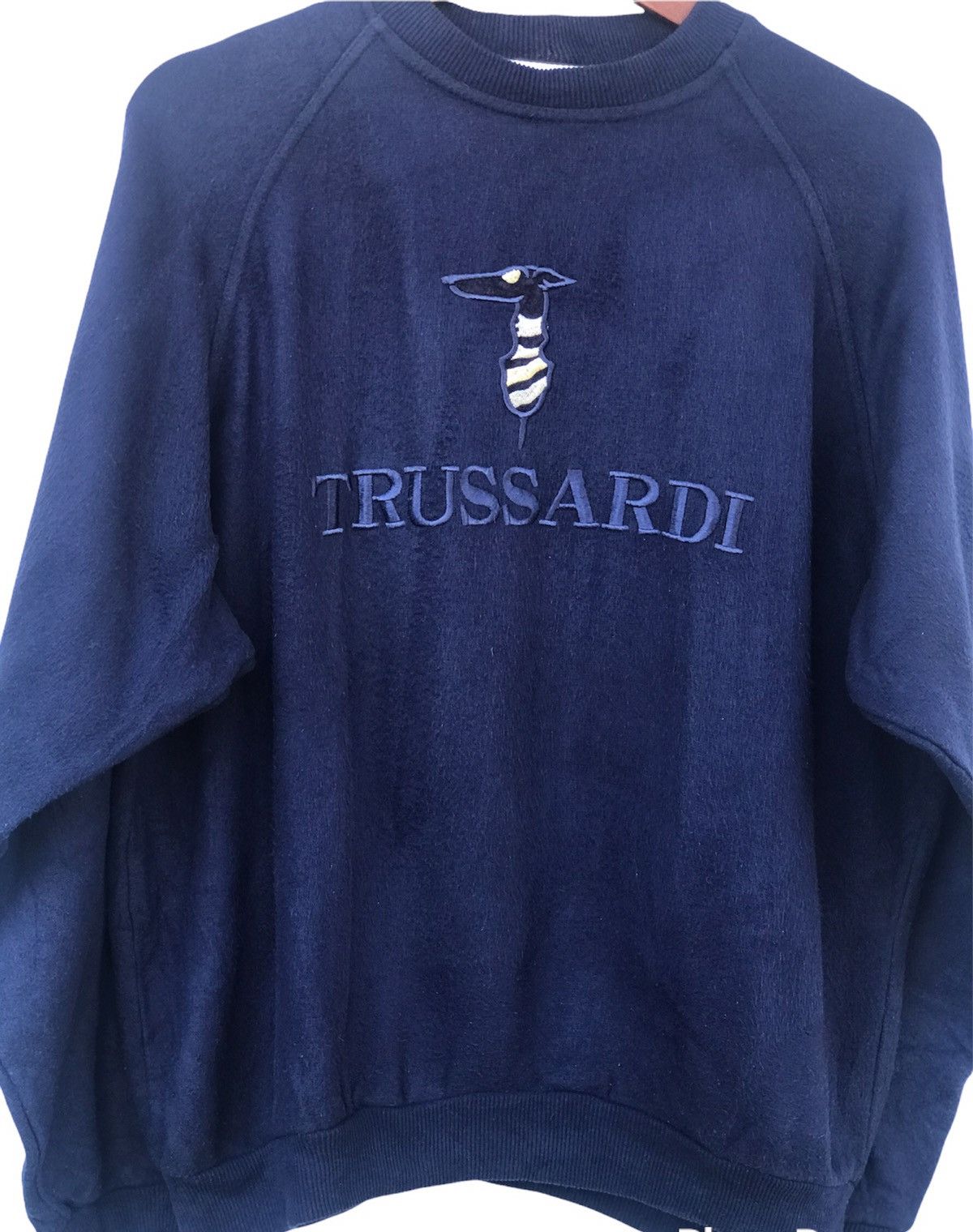 Designer × Trussardi Sweatshirt Trussardi Big Logo Size US M / EU 48-50 / 2 - 2 Thumbnail