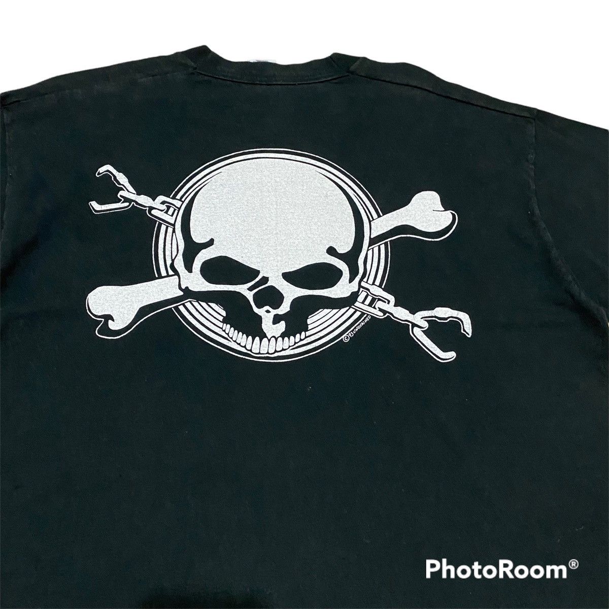 Japanese Brand × Vintage Vintage 90s Skull Big Logo Back Hit Tees Size US L / EU 52-54 / 3 - 3 Thumbnail