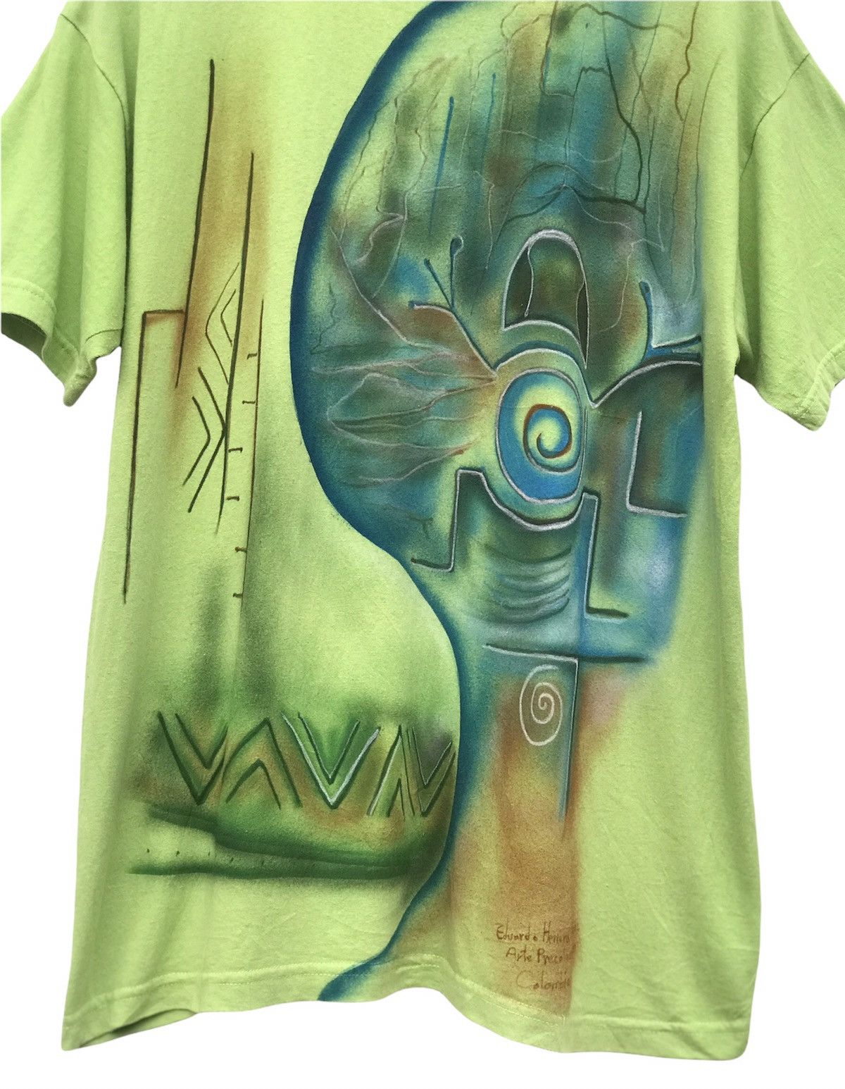 Vintage Art Over Print Arte Precolombina Colombia Shirt Size US XL / EU 56 / 4 - 2 Thumbnail