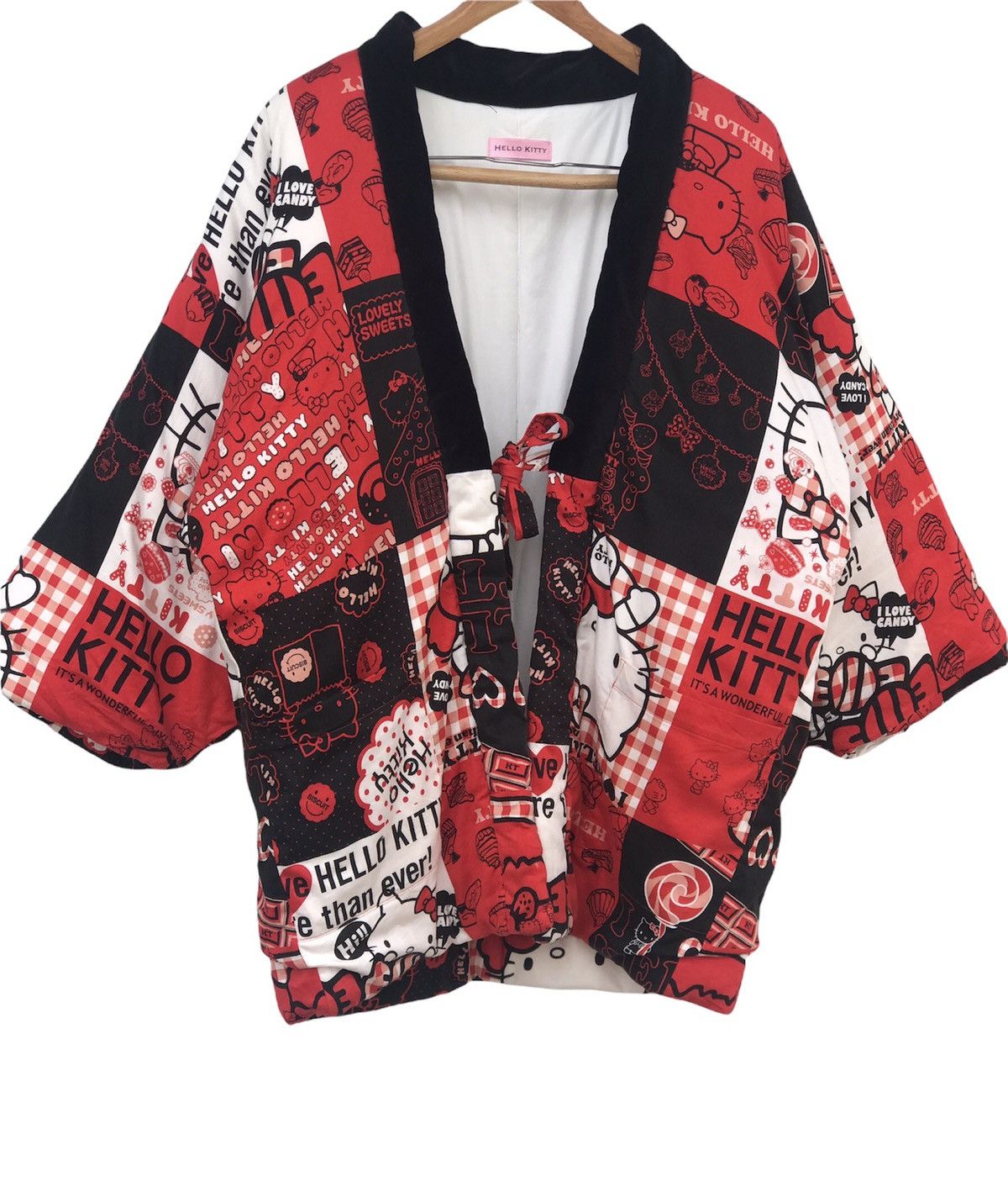 image of Kimono Japan Dragon Kimono Hello Kitty Jacket Winter Full Print, Men's (Size Large)