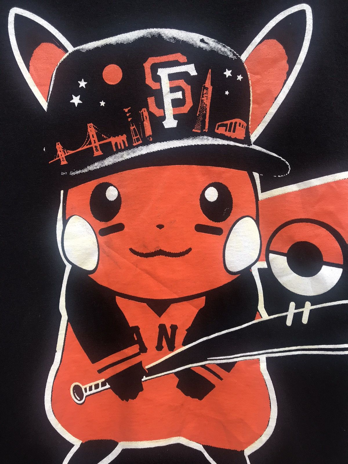 Anime SF Giants Tee Shirt Pikachu Baseball Size US L / EU 52-54 / 3 - 3 Thumbnail