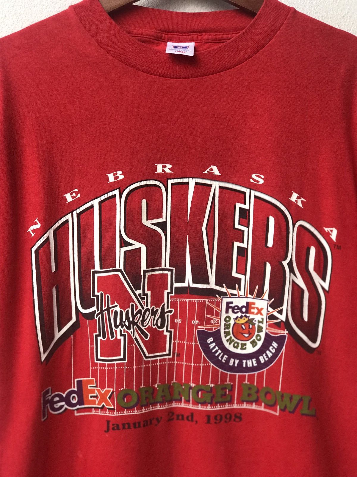 Vintage Vintage Shirt Nebraska Huskers Football Bowl 1998 Size US L / EU 52-54 / 3 - 2 Thumbnail
