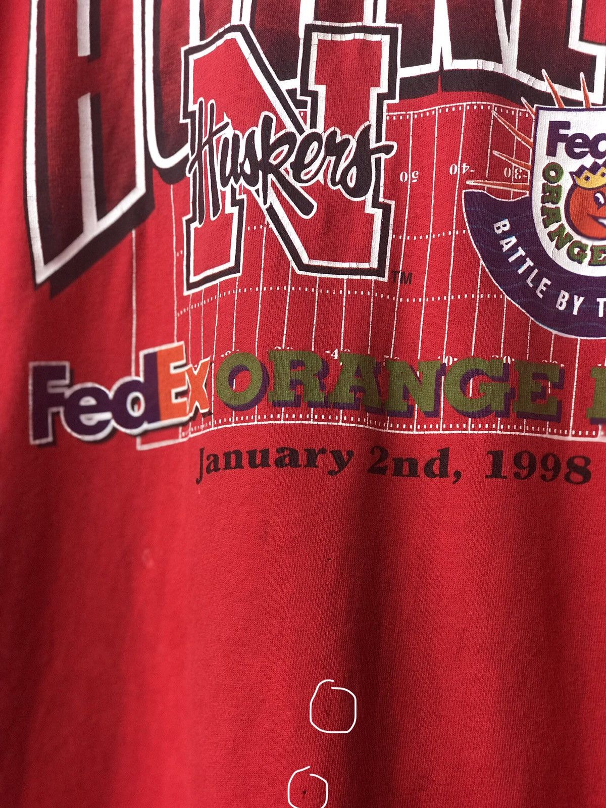 Vintage Vintage Shirt Nebraska Huskers Football Bowl 1998 Size US L / EU 52-54 / 3 - 6 Thumbnail