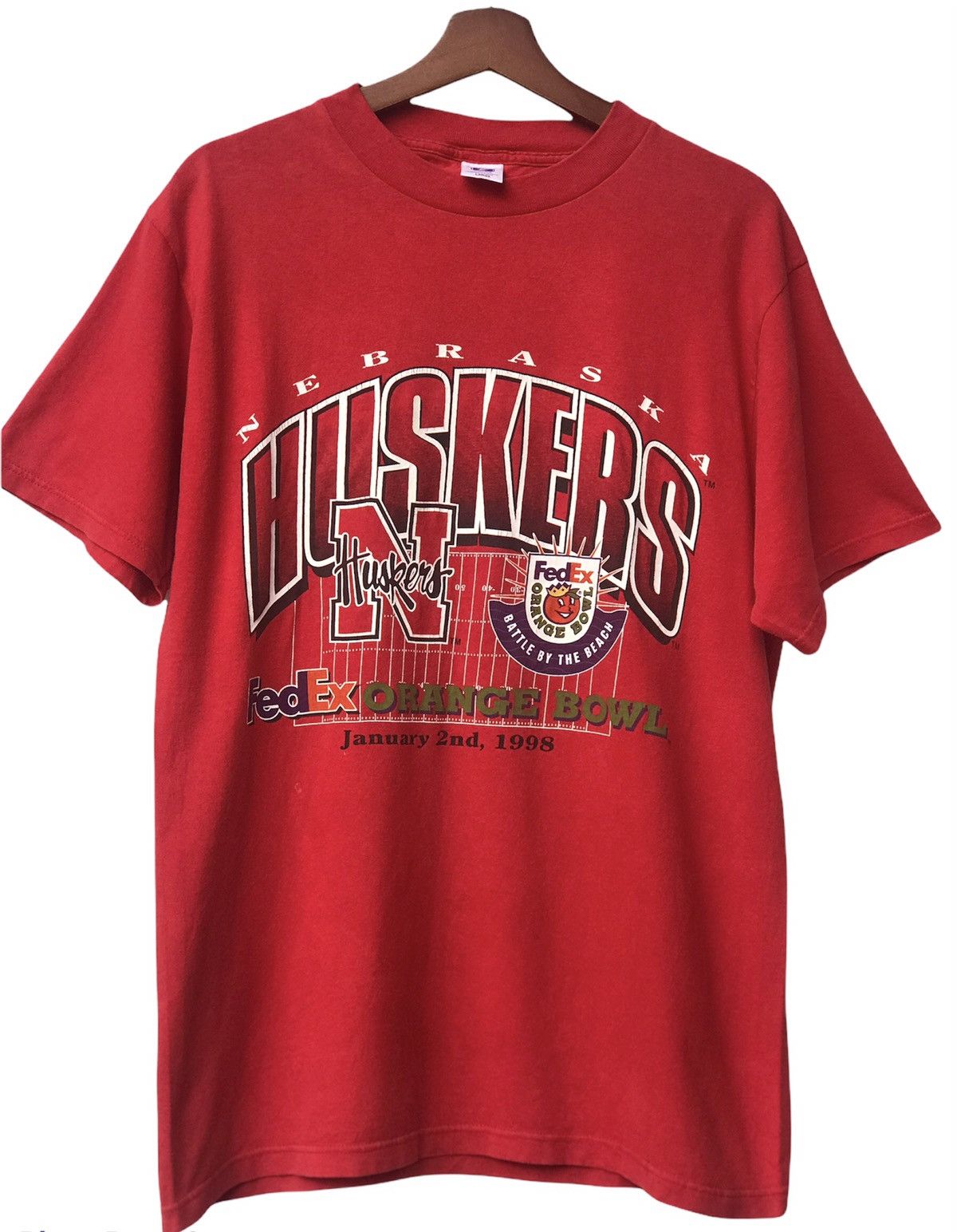 Vintage Shirt Nebraska Huskers Football Bowl 1998
