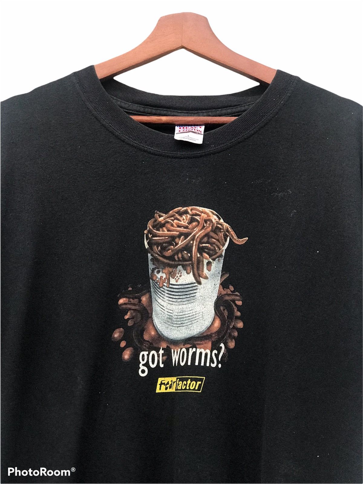 Gildan Vintage Fear Factor Got Worms? Tv Show Size US L / EU 52-54 / 3 - 2 Thumbnail