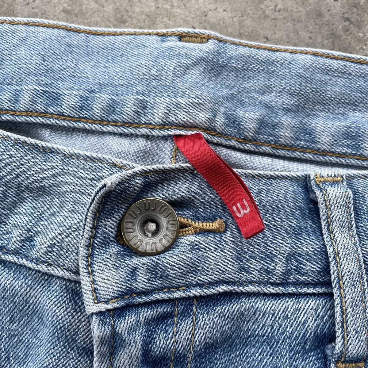Japanese Brand × Jean Vintage Japanese Brand Distressed Faded Denim Jeans Pants Size US 33 - 6 Thumbnail